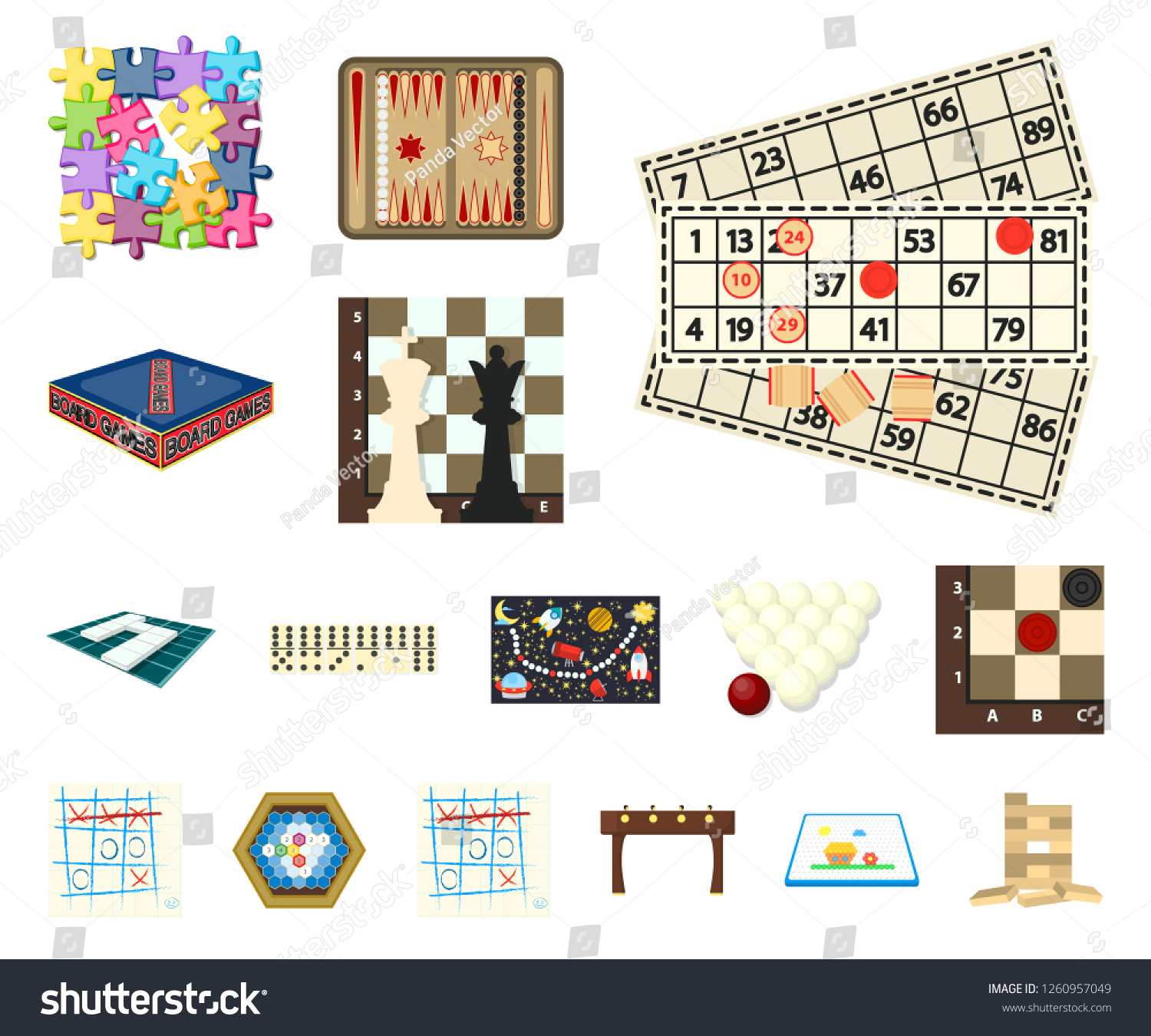 Board Game Cartoon Icons Set Collection Stock Vector (Royalty Free ...