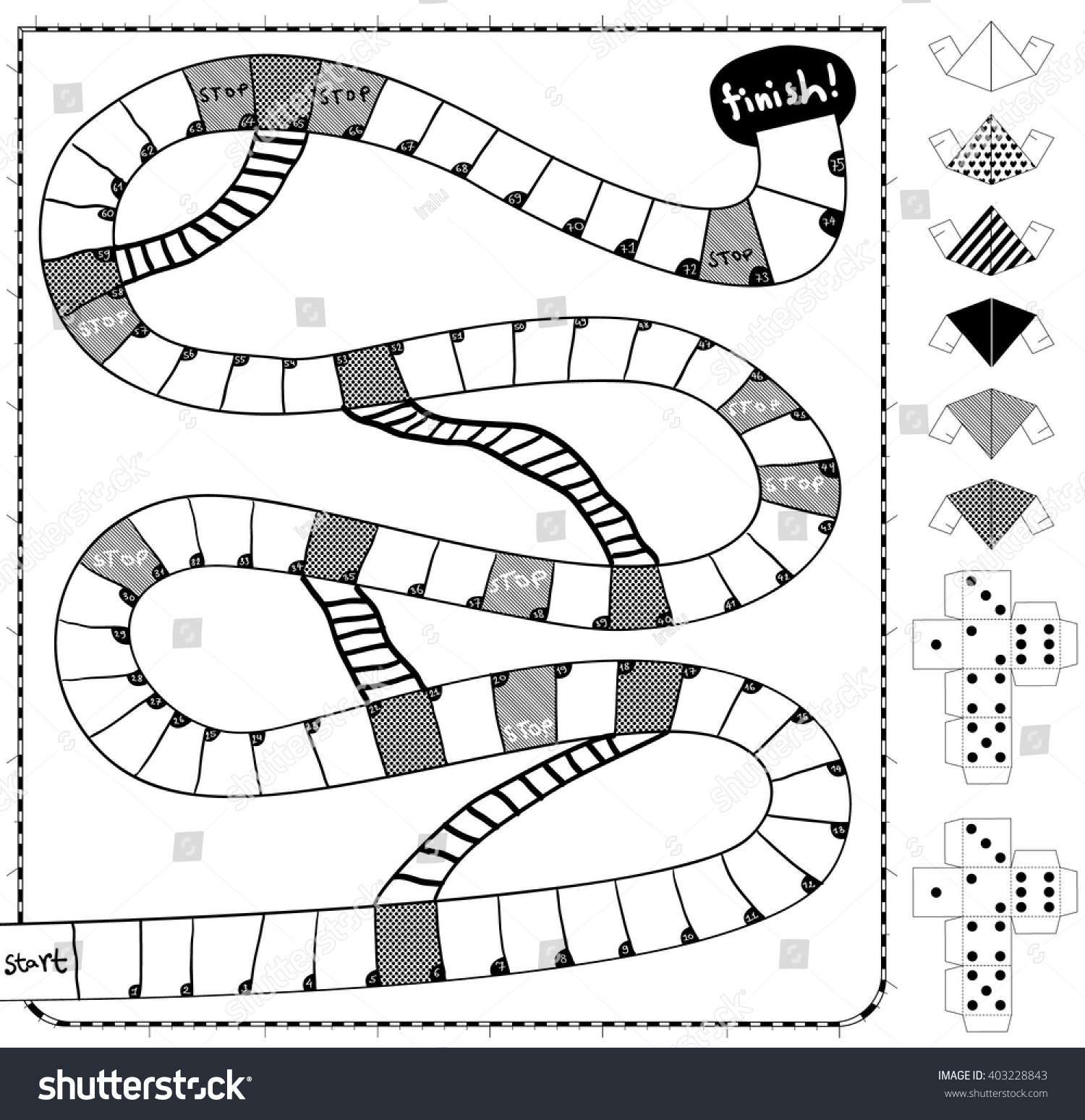 Board Game. Template To Create Games On Any Topic. Stock Vector ...