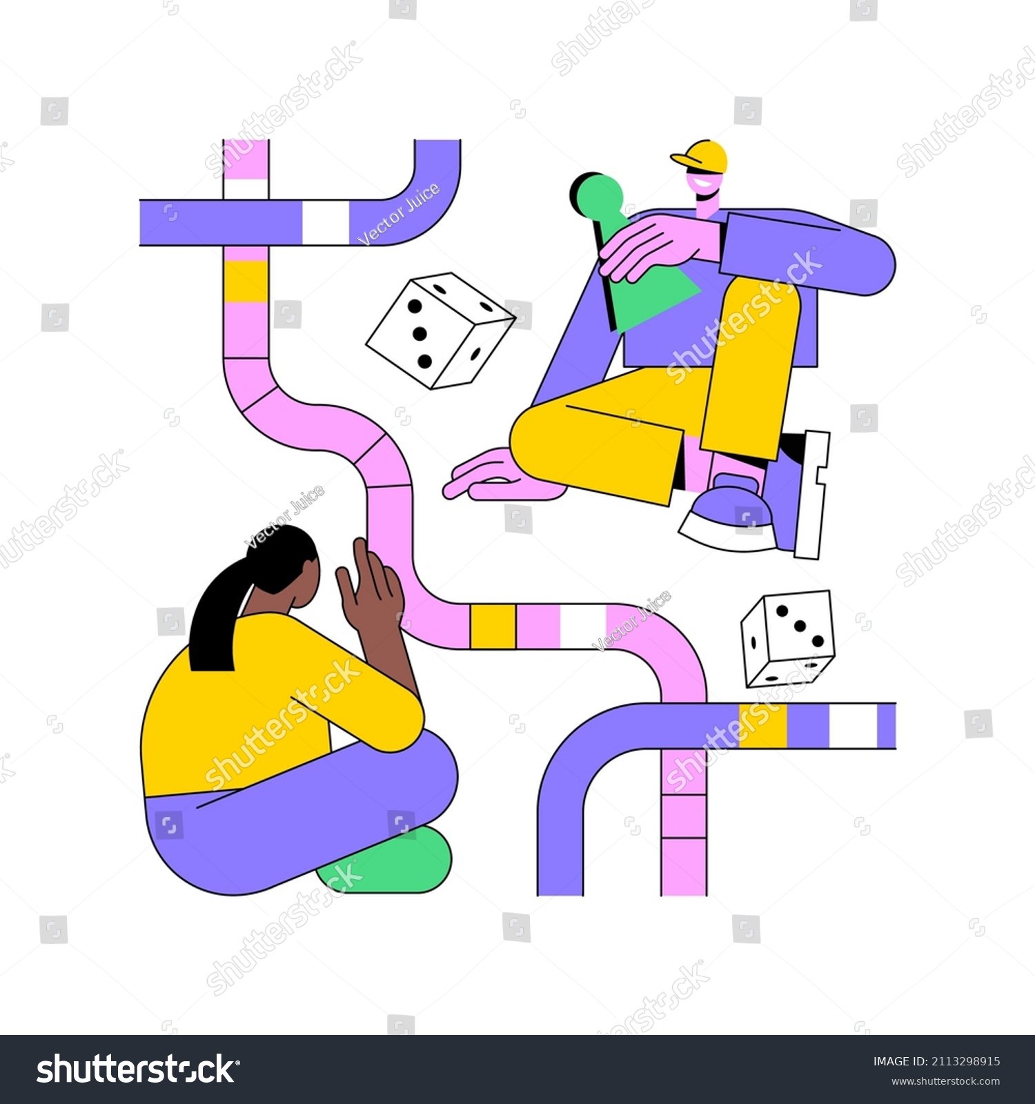 SVG of Board games abstract concept vector illustration. Tabletop activities, strategic gaming, stay at home gamers, social isolation free time spending, family fun activity idea abstract metaphor. svg
