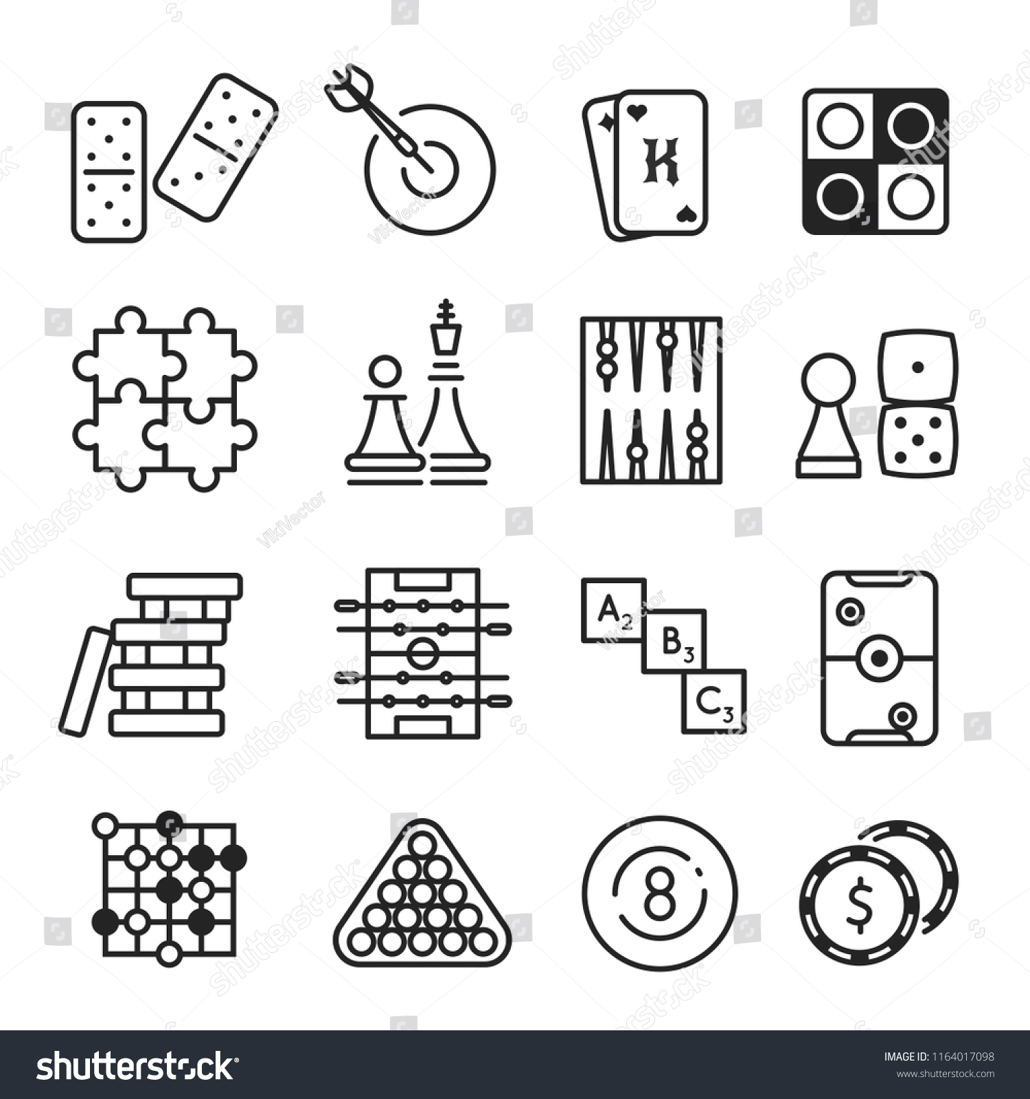 SVG of Board games icon set. Entertainment and strategy competition, checkers, chess, card or backgammon fun. Vector flat style cartoon games with friends illustration isolated on white background svg