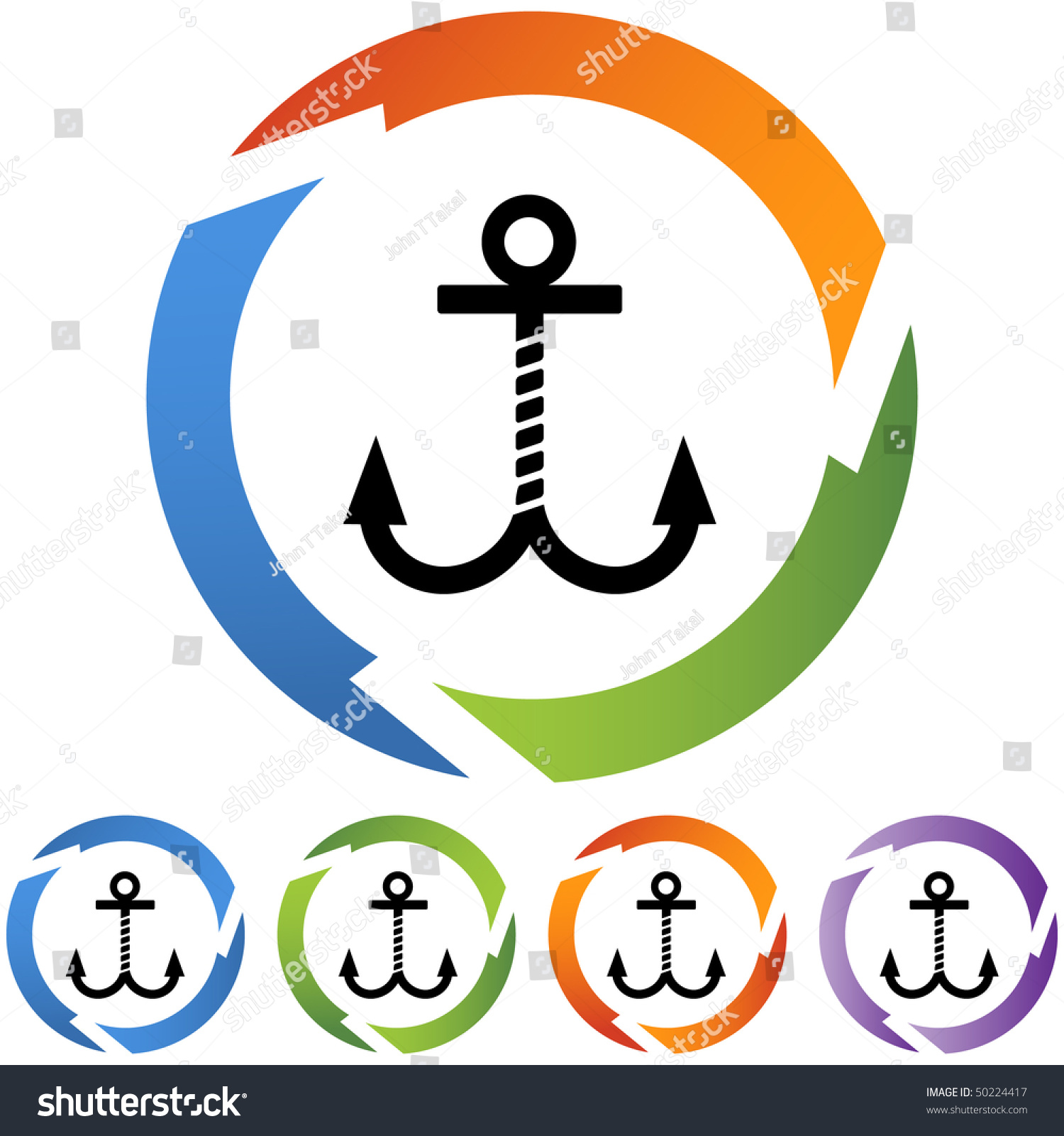 Boat Anchor Stock Vector (Royalty Free) 50224417 | Shutterstock