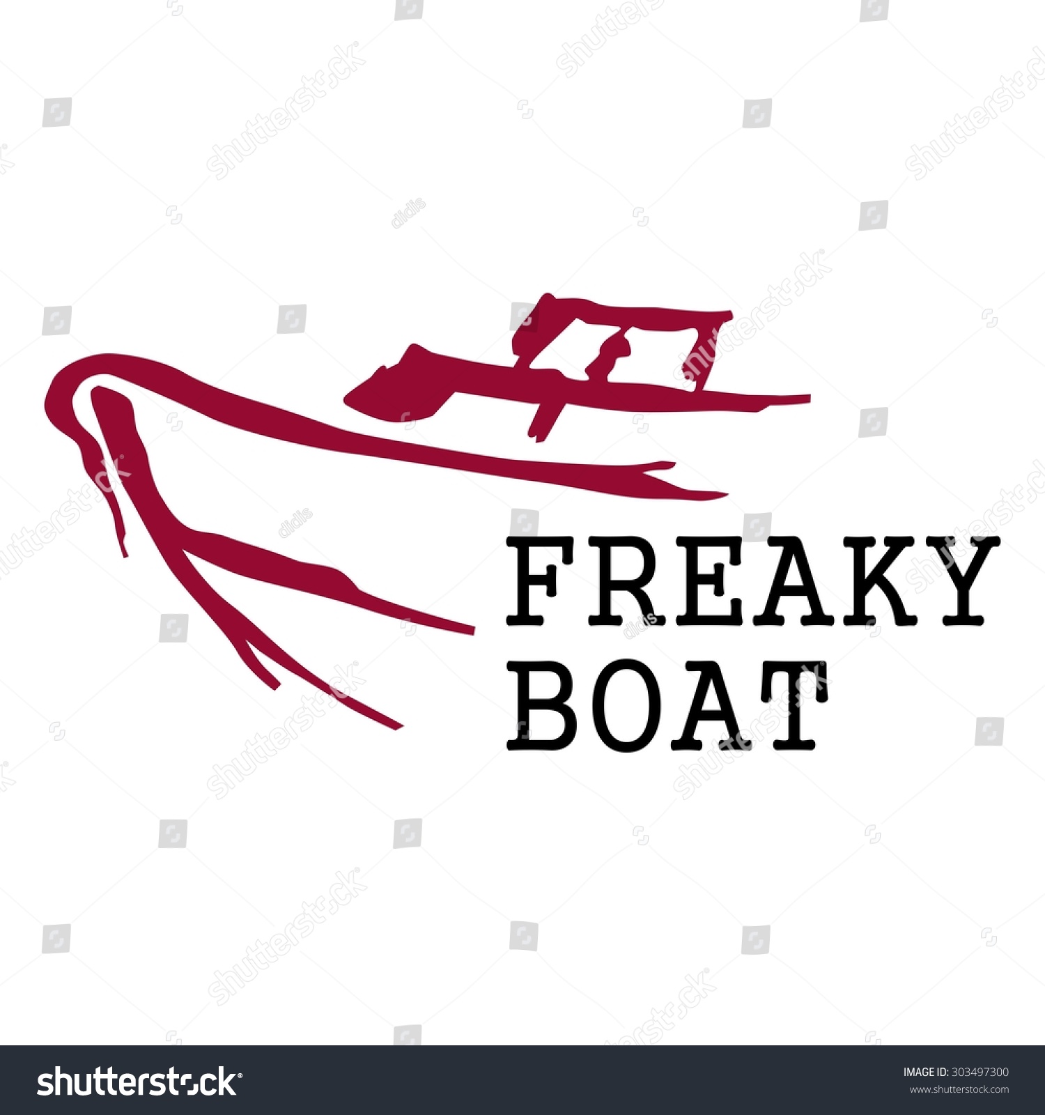 Boat Logo Template Stock Vector Illustration 303497300 : Shutterstock