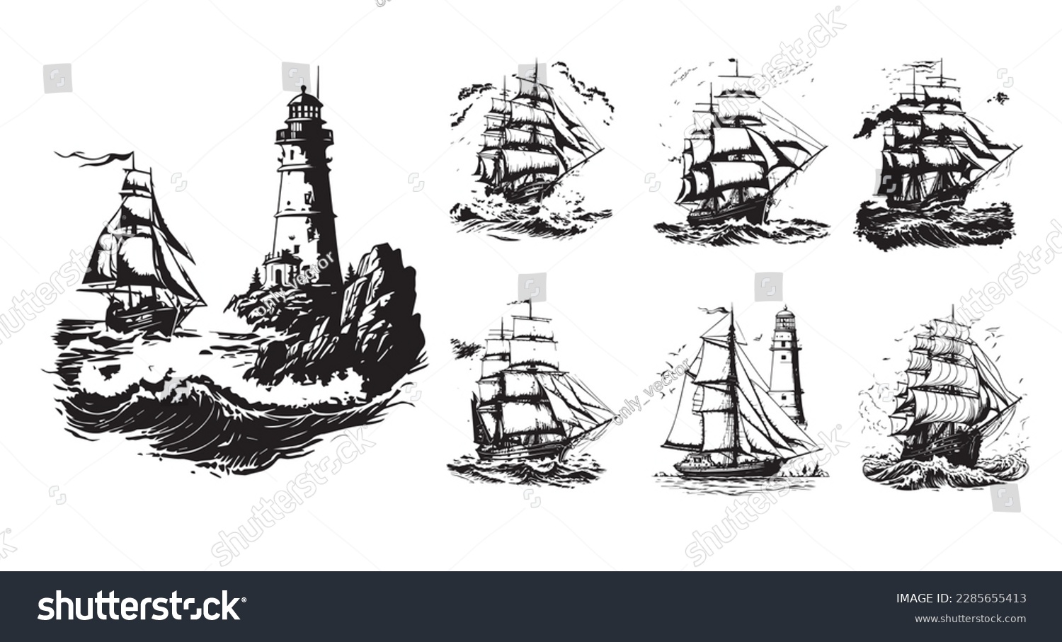 SVG of Boat, ship, sailboat vector illustration on a white background. Vector illustration silhouette svg. svg