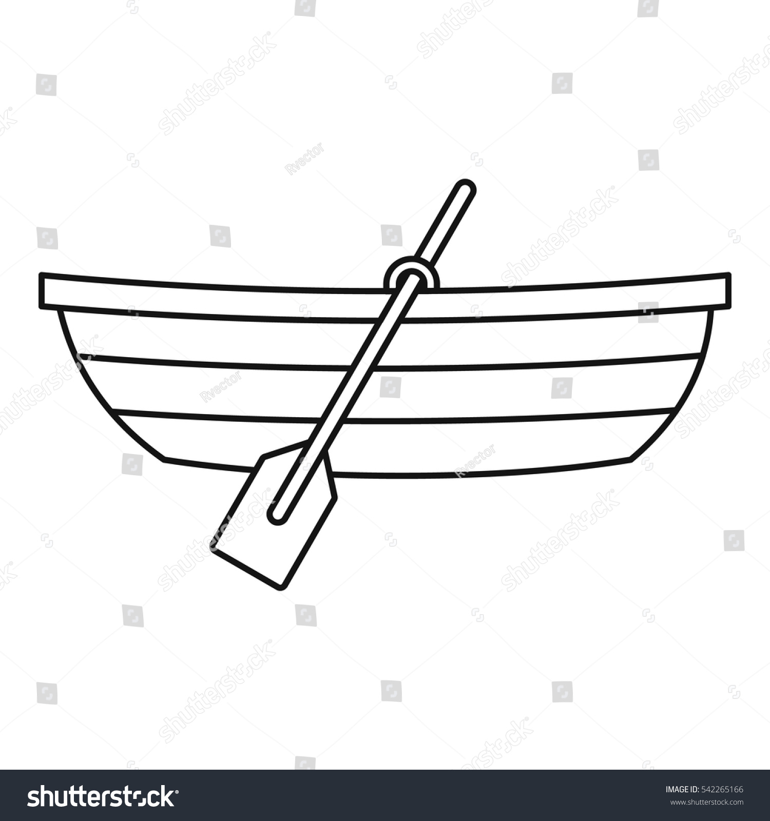 Boat Paddles Icon Outline Illustration Boat Stock Vector 542265166 ...