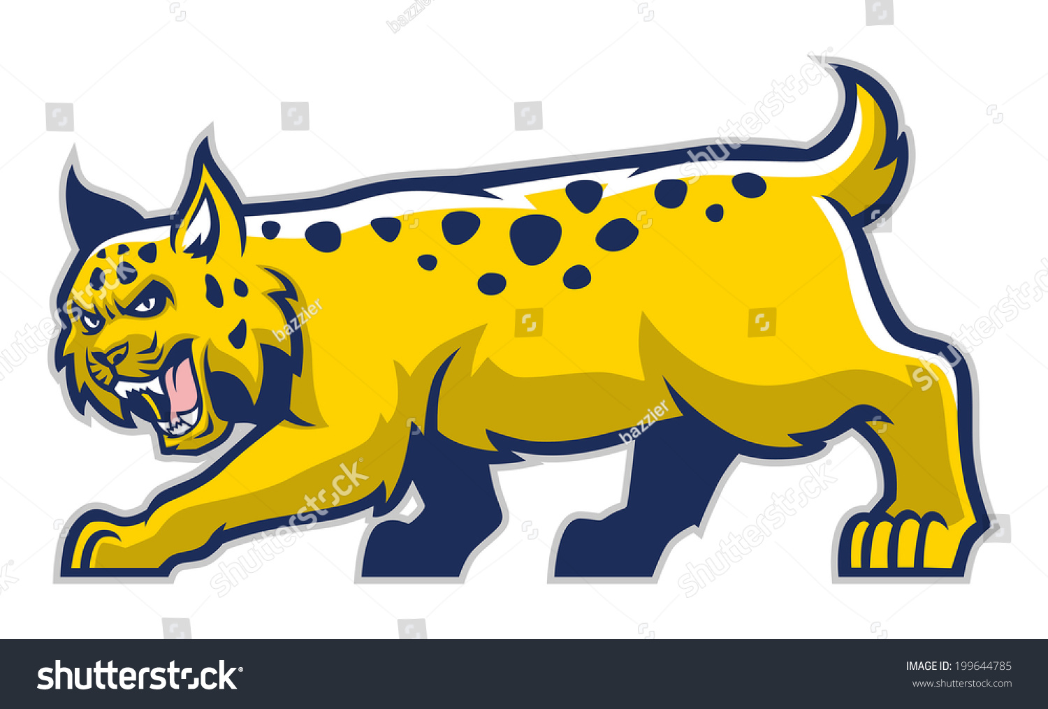 Bobcat Mascot: Vector De Stock (libre De Regalías) 199644785 | Shutterstock