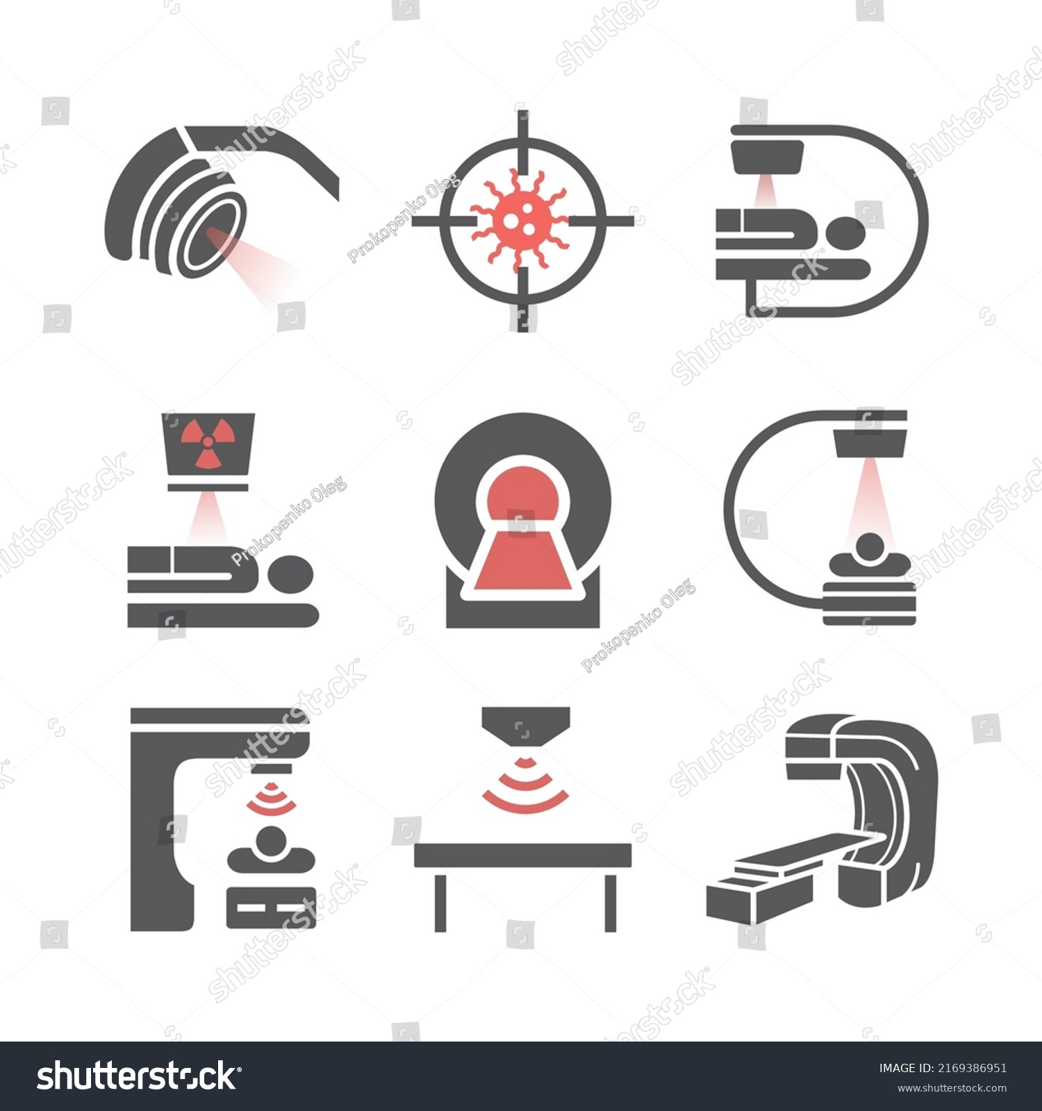 SVG of Body CT, CAT Scan. Line icons set. Radiotherapy signs. Vector symbols for web graphic. svg