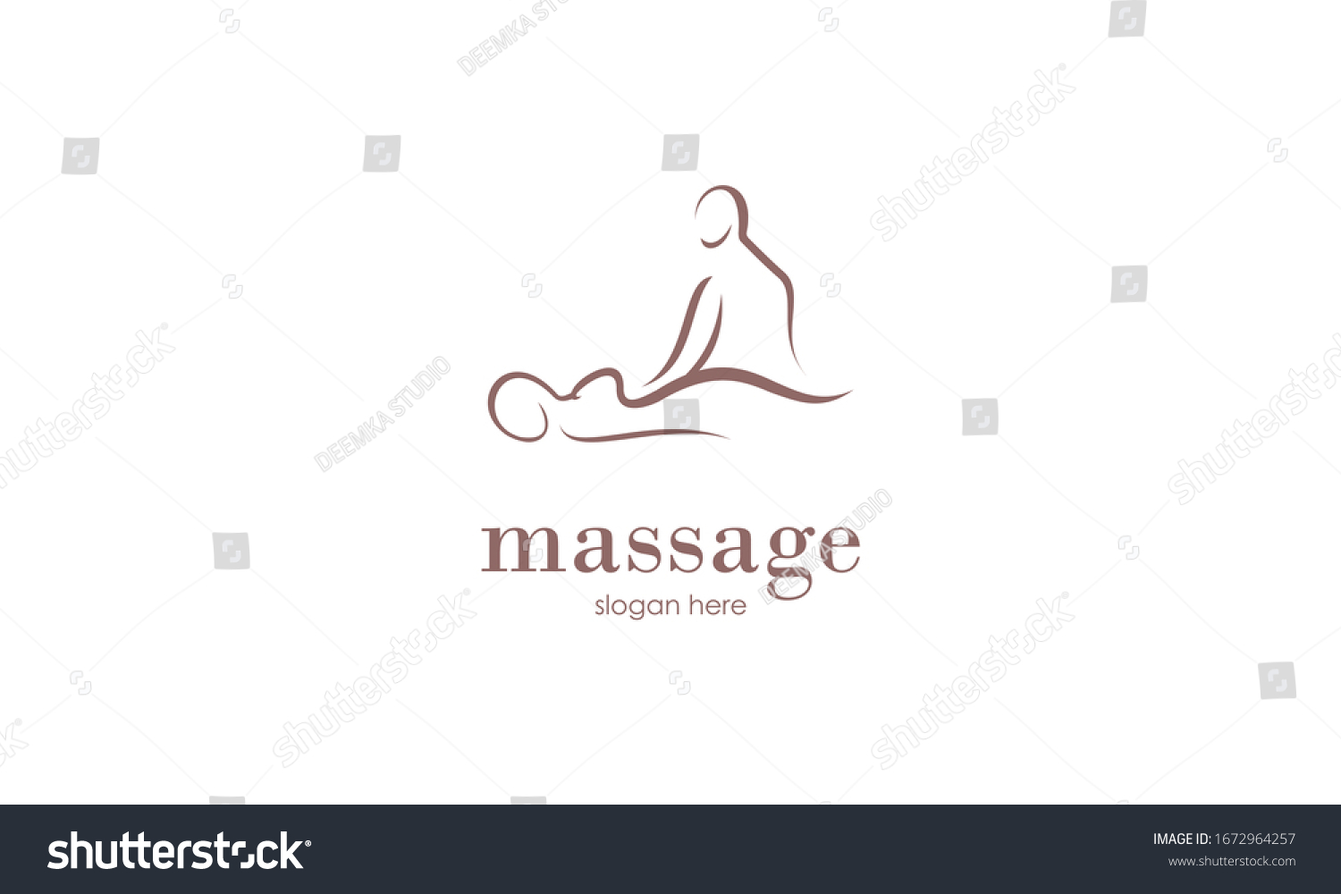 Body Massage Logo Vector Illustration Stock Vector (Royalty Free ...