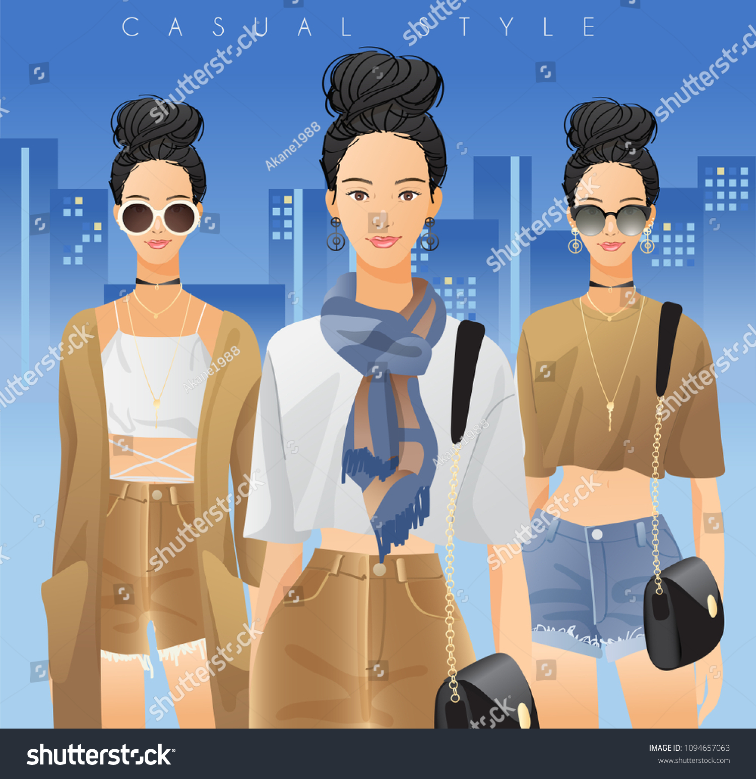 body-template-outfits-accessories-women-casual-stock-vector-royalty