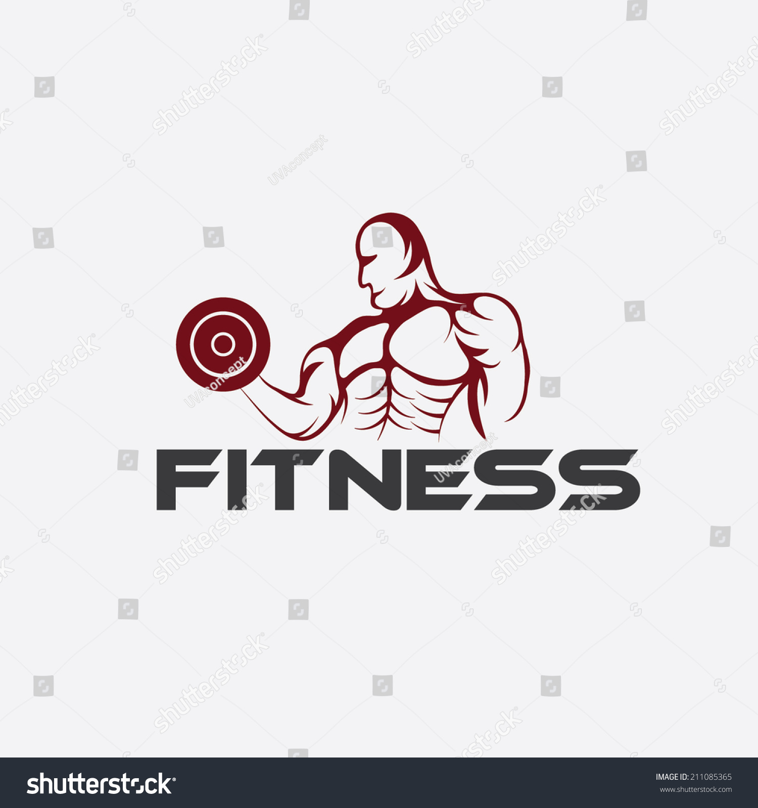 Bodybuilder Fitness Model Illustration Stock Vector (Royalty Free ...