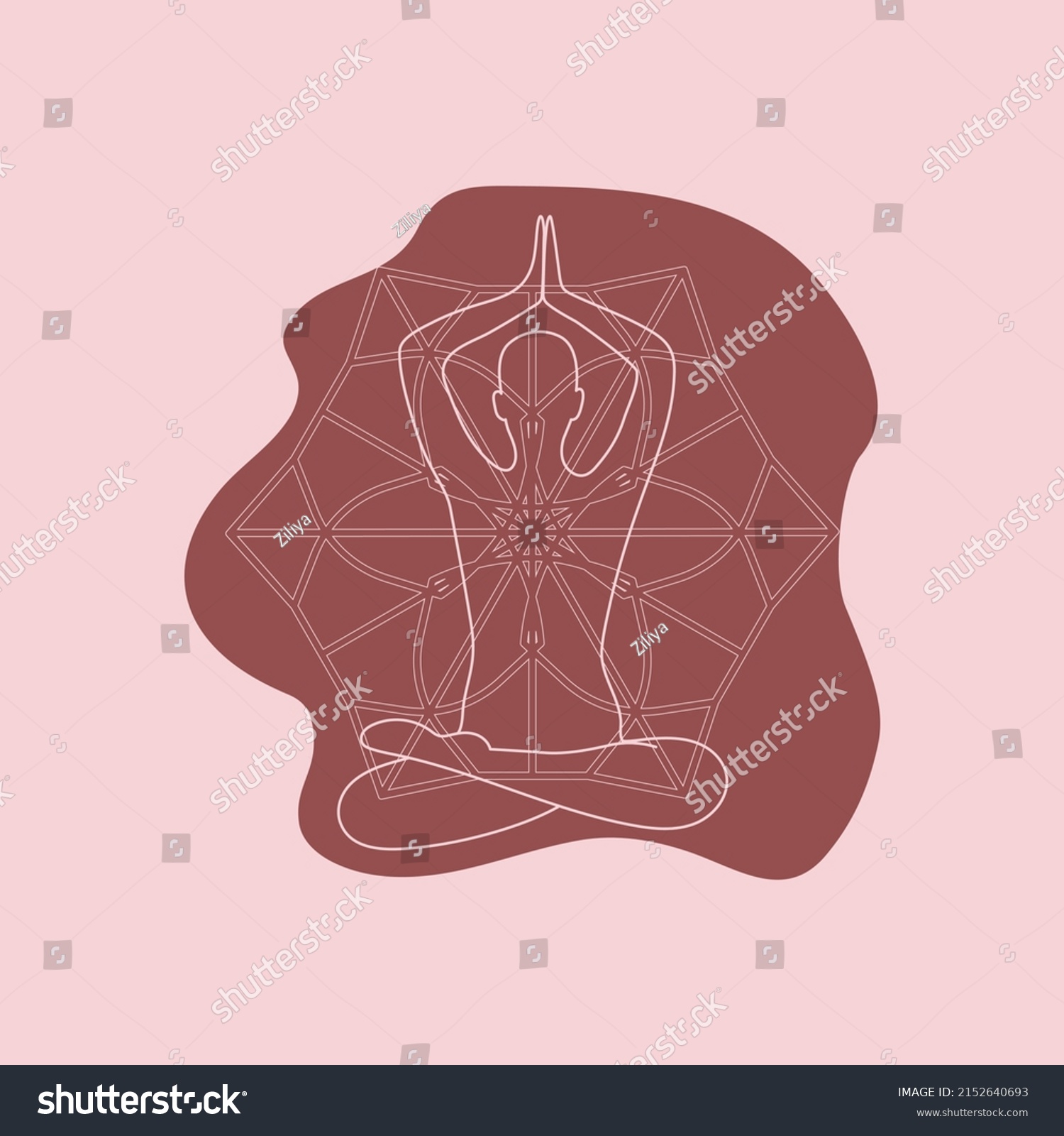 Boho Sacred Magic Woman Mystical Symbol Stock Vector Royalty Free