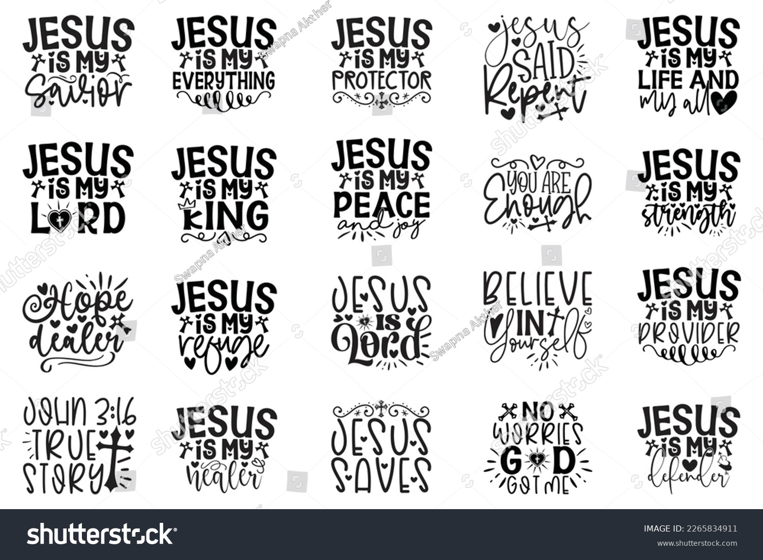 SVG of Boho Style Religious Biblical Christian Jesus Quotes T-shirt And SVG Design Bundle. Motivational Inspirational SVG Quotes T shirt Design Bundle, Vector EPS Editable Files svg