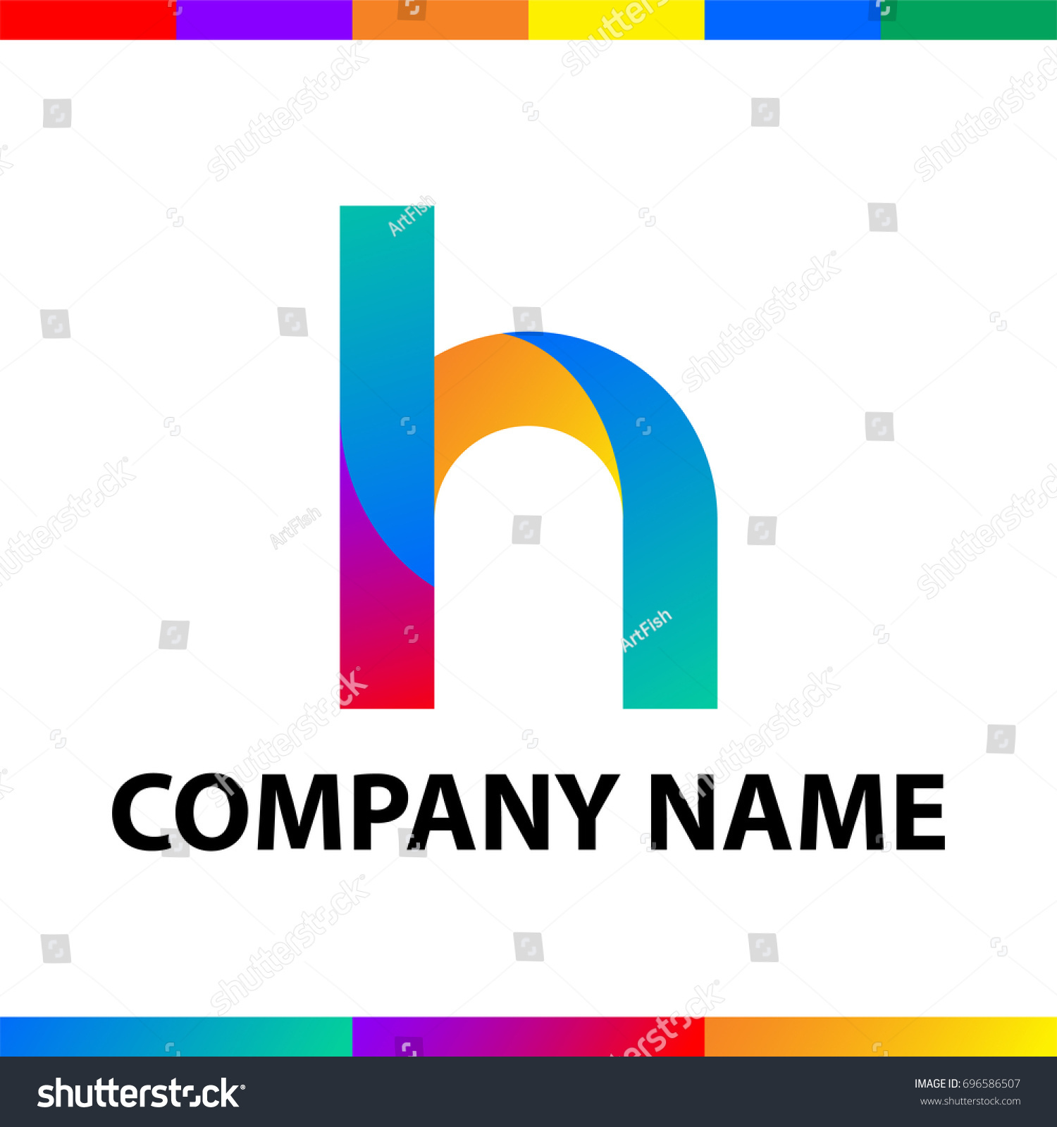 Bold Letter H Logo Design Abstract Stock Vector 696586507 - Shutterstock