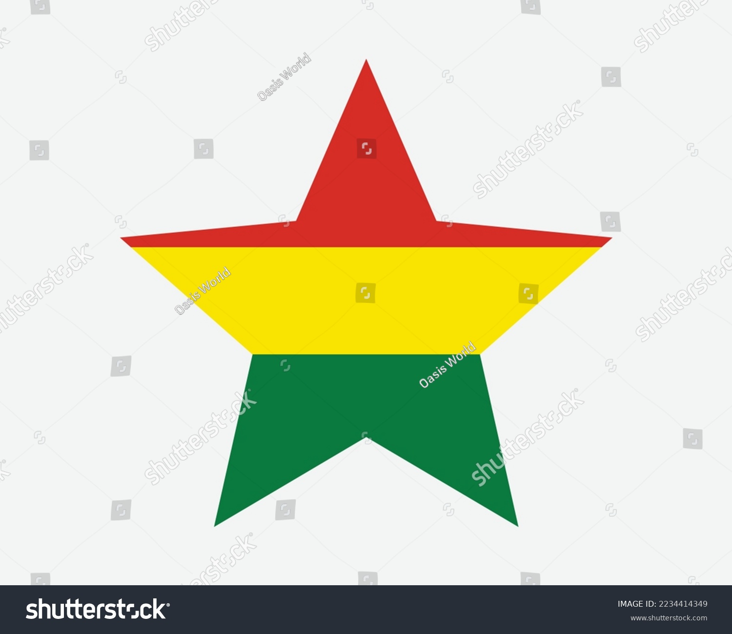 SVG of Bolivia Star Flag. Bolivian Star Shape Flag. Country National Banner Icon Symbol Vector 2D Flat Artwork Graphic Illustration svg
