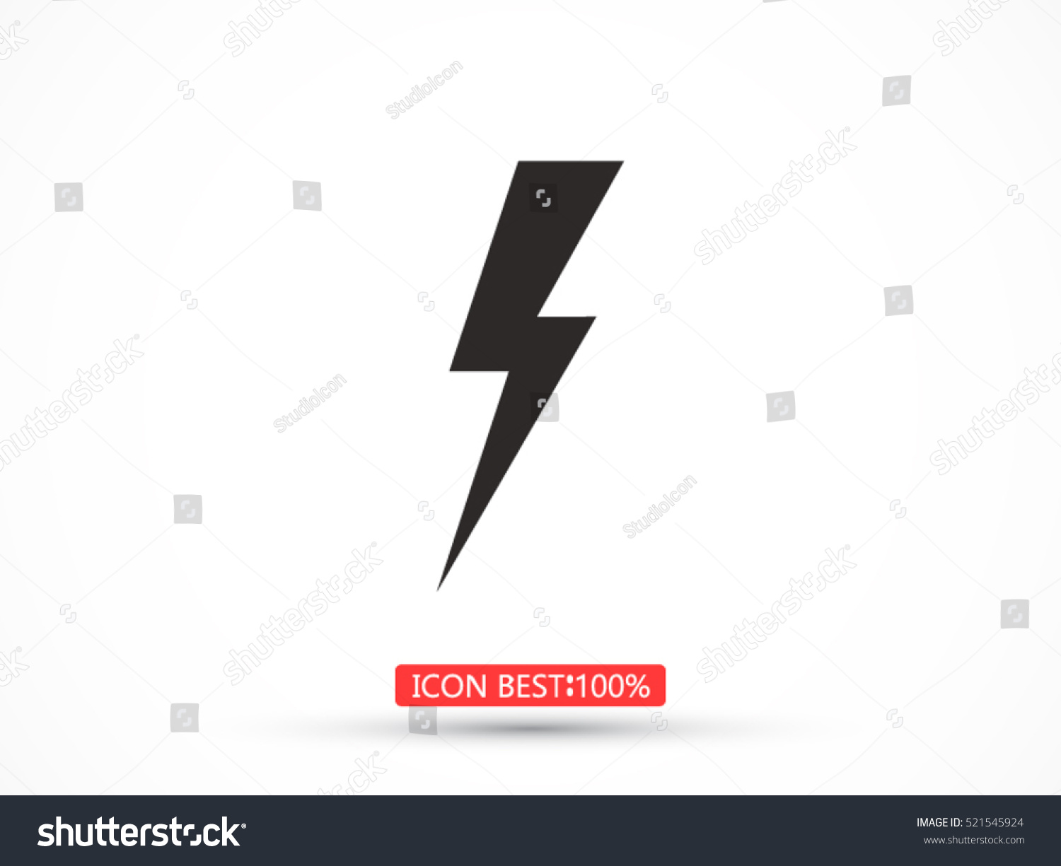 Bolt Icon Stock Vector Illustration 521545924 : Shutterstock