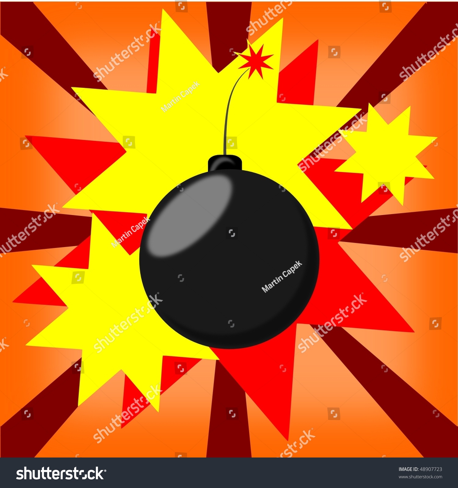 Bomb Background Stock Vector Illustration 48907723 : Shutterstock