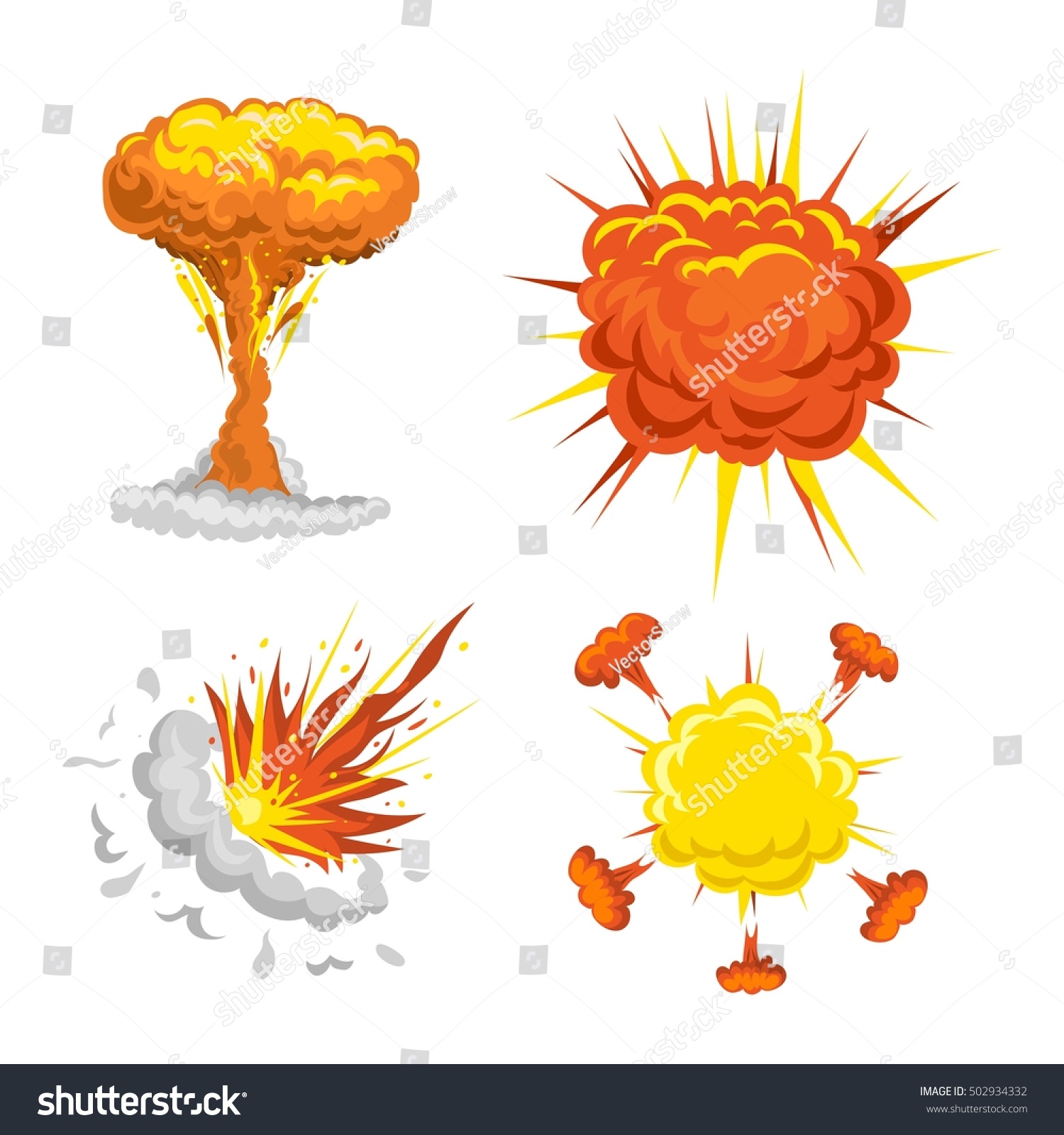 Bomb Explosion Effect Vector Stock Vector (Royalty Free) 502934332 ...