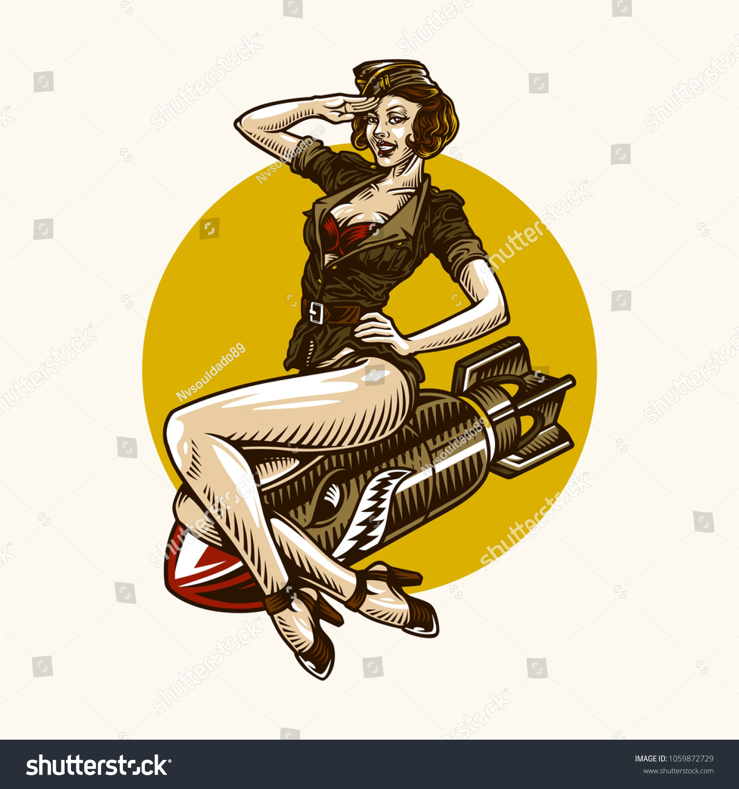 14 710 Pin Up Girl Stock Vectors Images And Vector Art Shutterstock
