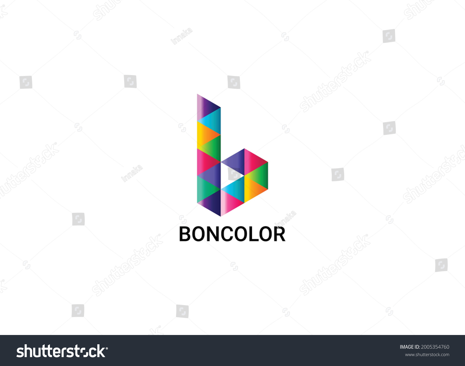 SVG of Boncolor Abstract B letter modern colorful  logo design svg