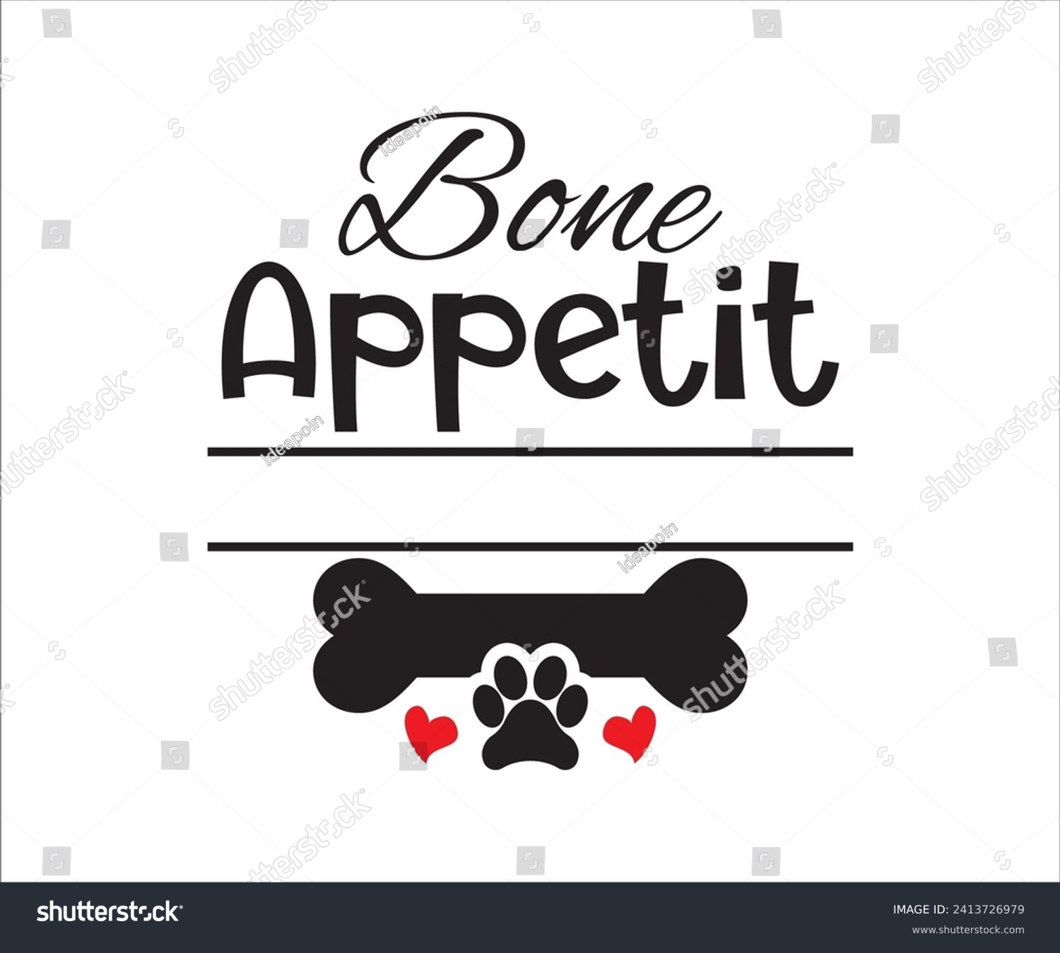 SVG of Bone appetit, Dog treat jar, Dog Treat vector, Treats svg