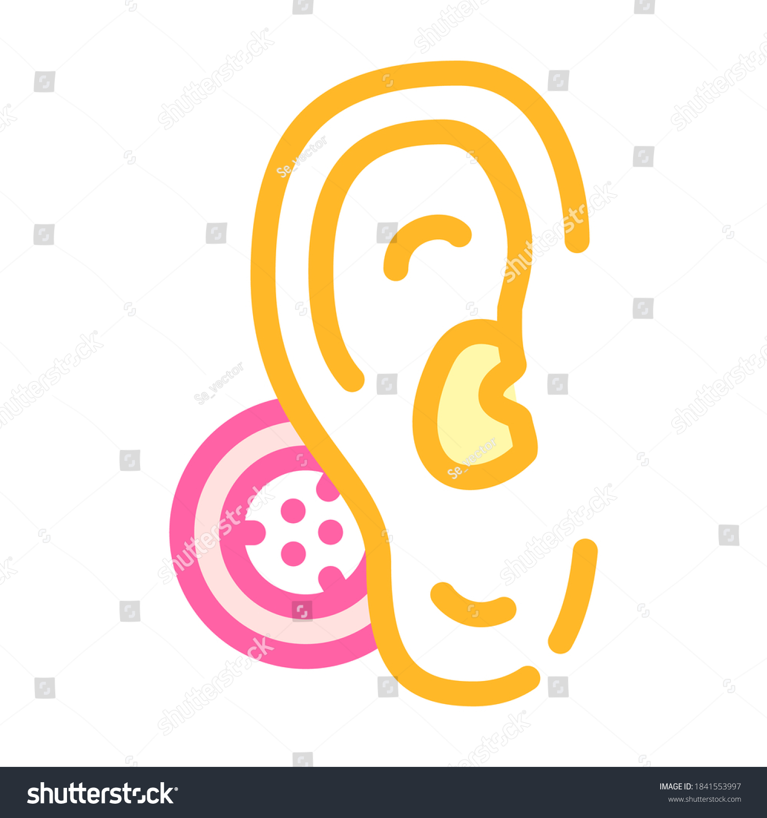 SVG of bone conduction hearing aid color icon vector. bone conduction hearing aid sign. isolated symbol illustration svg