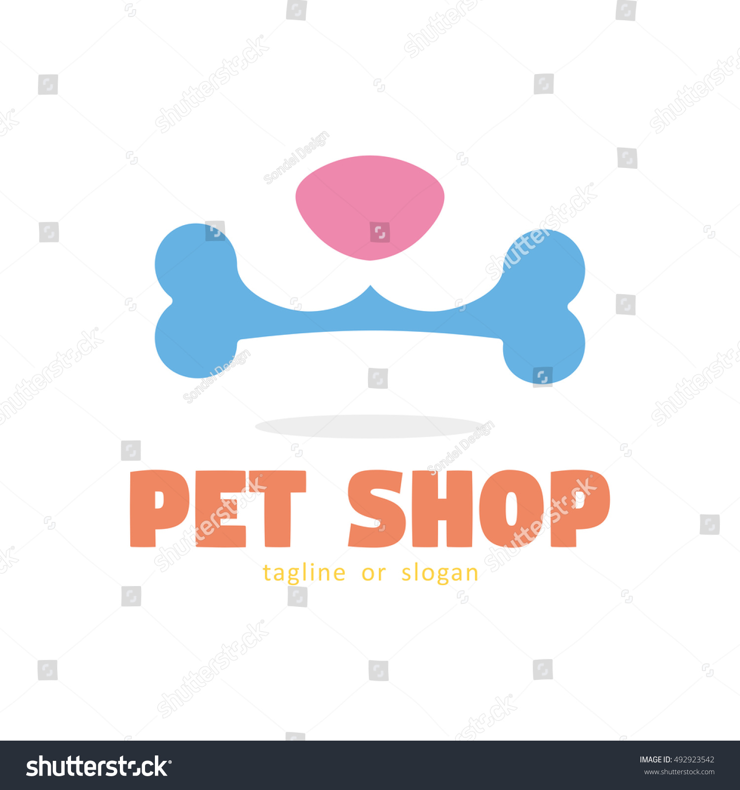 Bone Dog Pet Shop Simple Logo Stock Vector 492923542 - Shutterstock