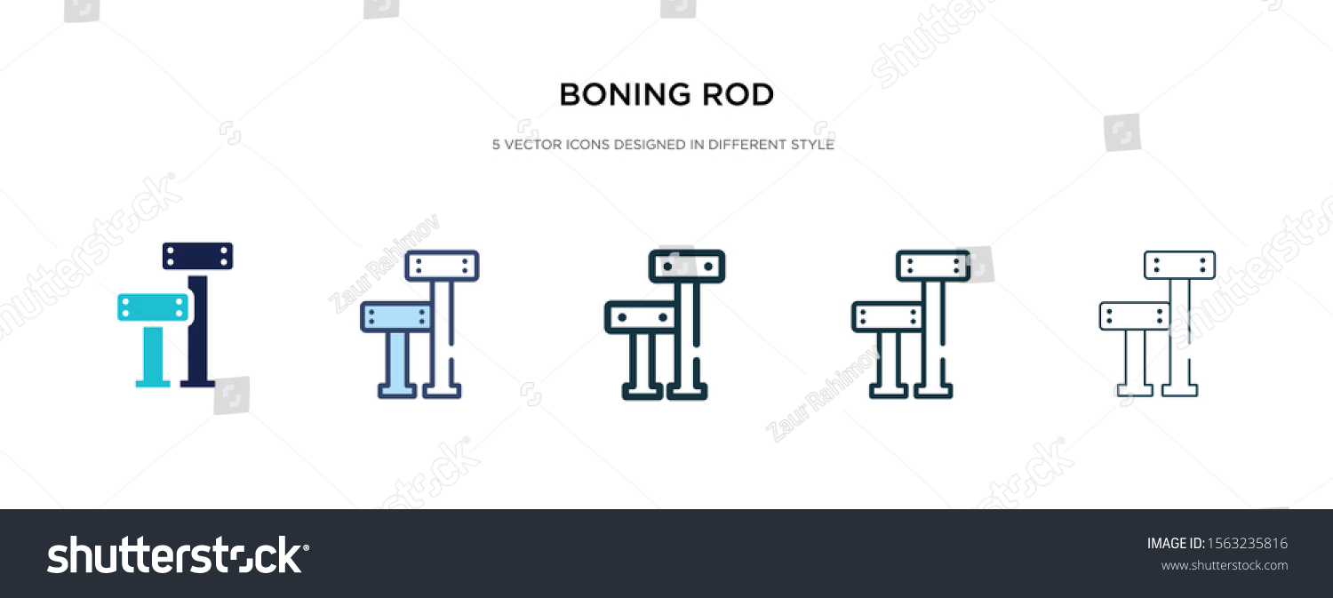 SVG of boning rod icon in different style vector illustration. two colored and black boning rod vector icons designed in filled, outline, line and stroke style can be used for web, mobile, ui svg