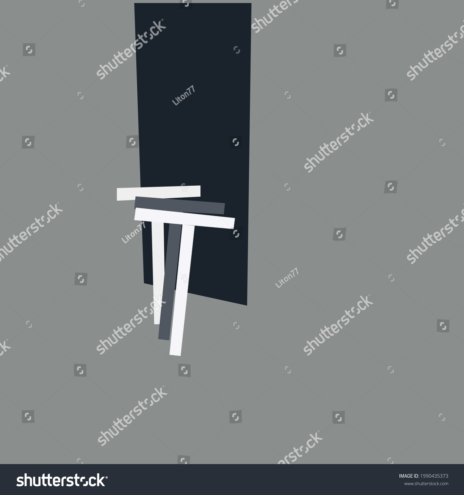 SVG of Boning rods icon – stock illustration. Construction tools for building Construction .T shape boning rods are used to level the trench surface.  svg