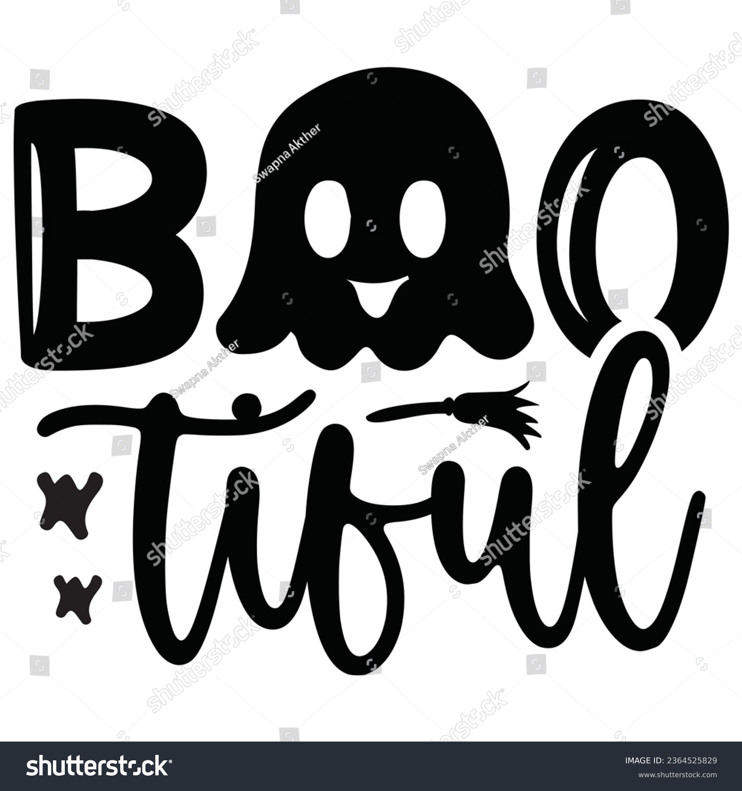 SVG of Boo Tiful - Happy Halloween T shirt Design, Happy Halloween, thanksgiving Quotes Design, Vector EPS Editable Files Bundle, can you download this Design. svg