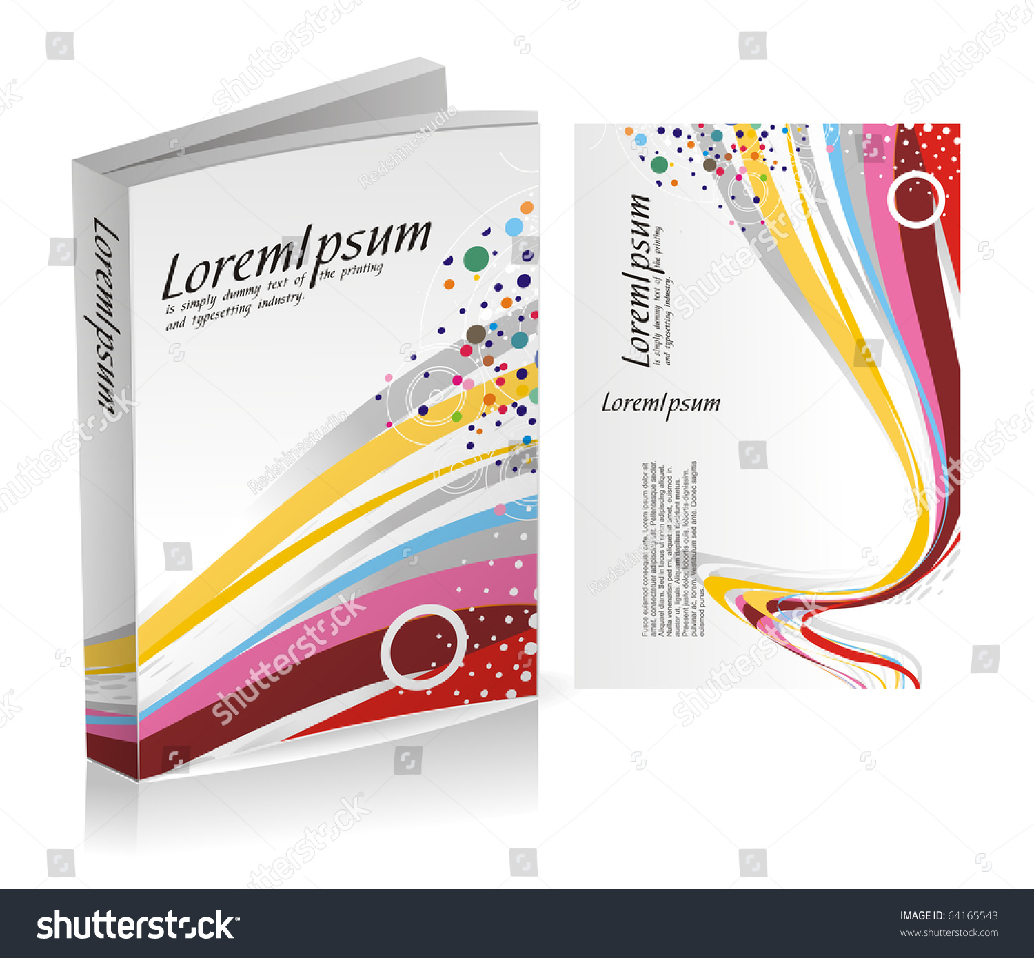 Book Cover Design Isolated Over Colorful Background, Vector ...