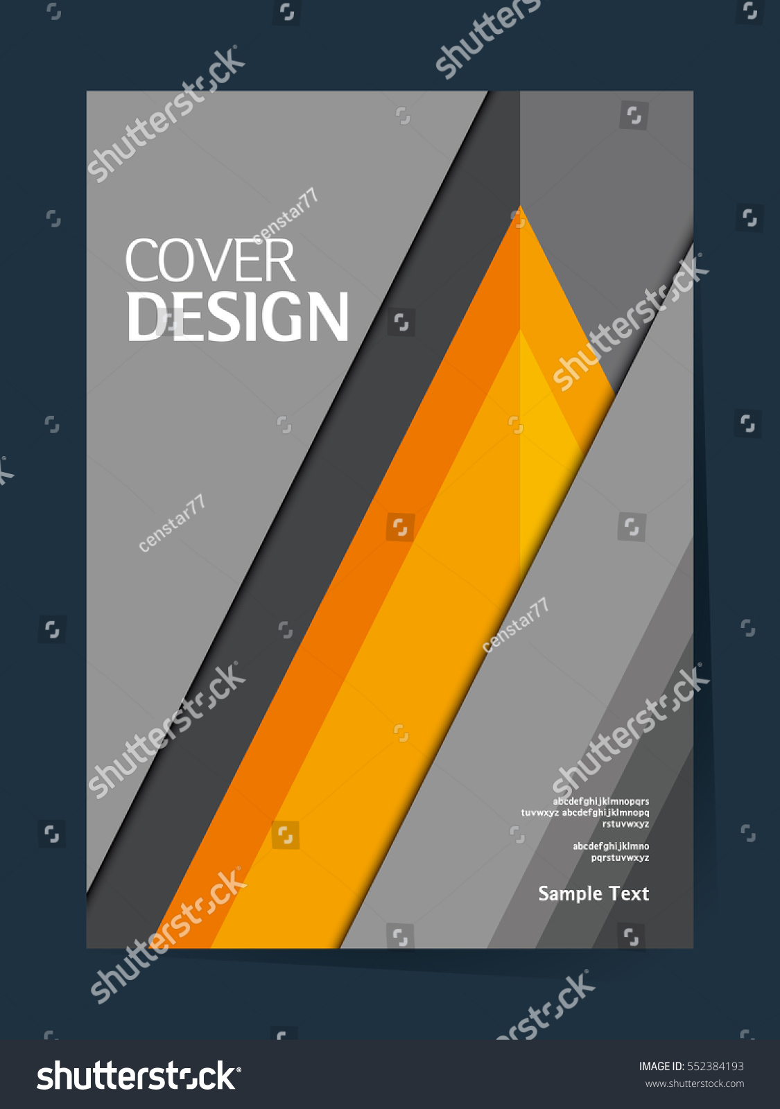 Book Cover Design Vector Template A4 Stock Vector (Royalty Free) 552384193