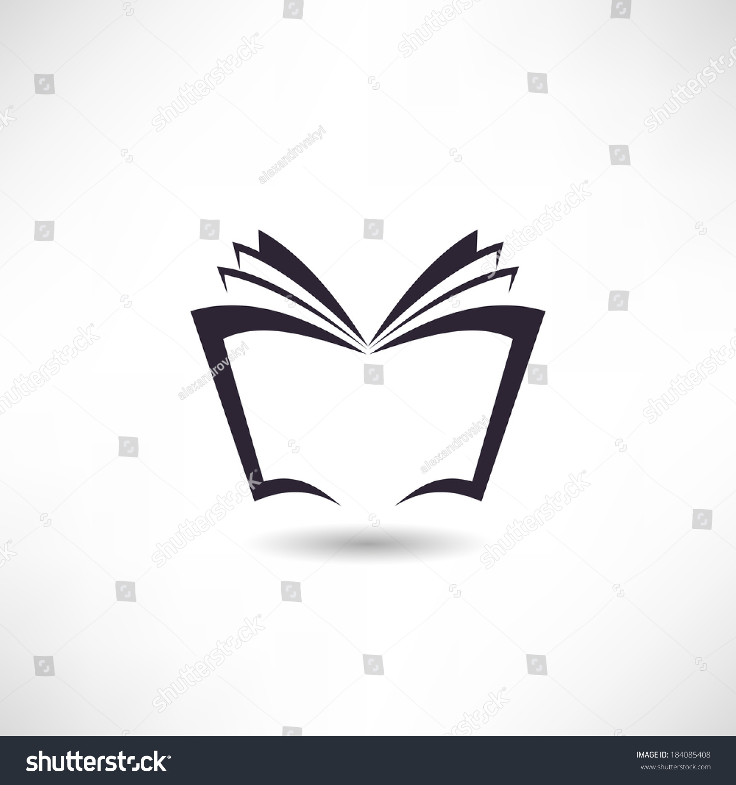 Book Icon Stock Vector 184085408 - Shutterstock