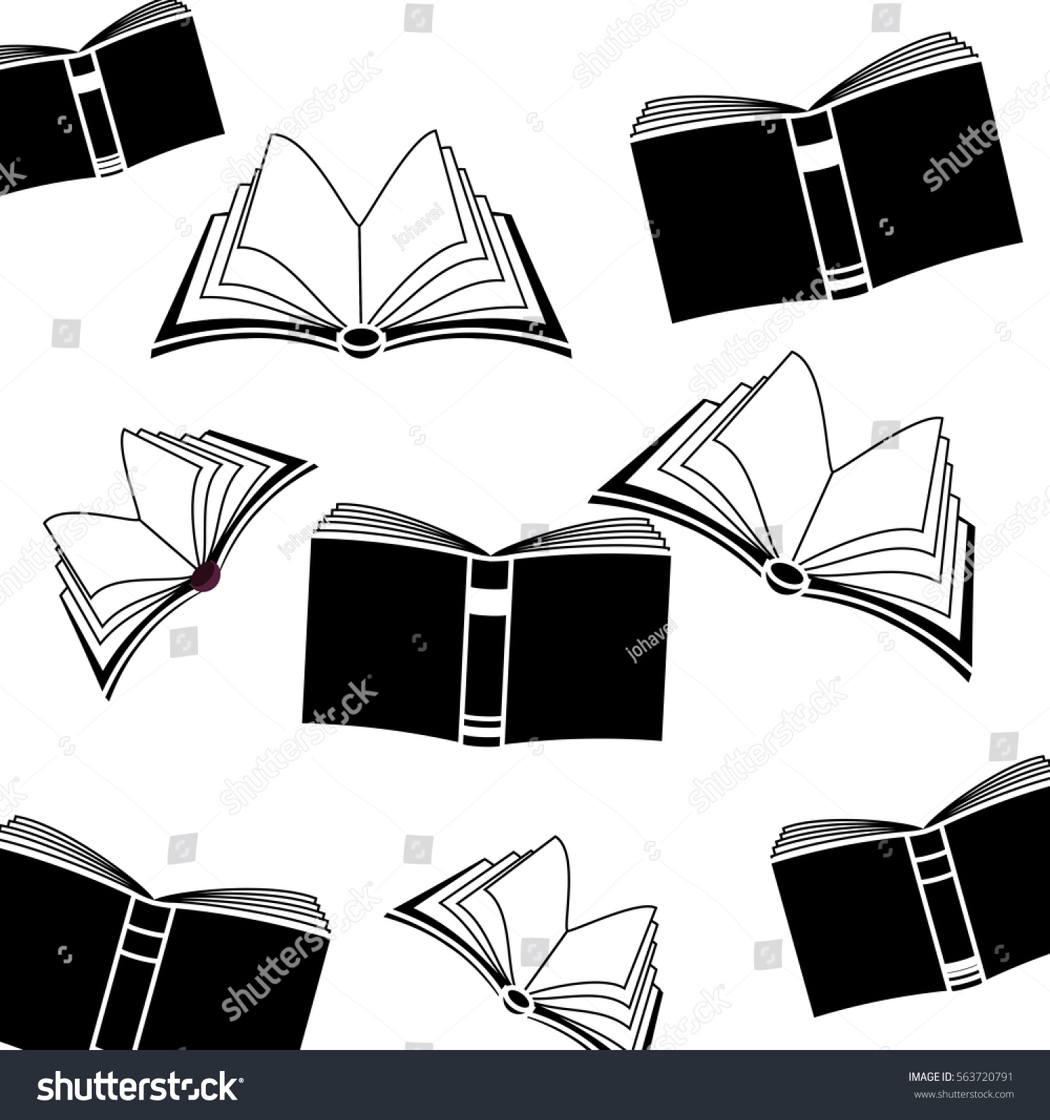 Book Icon Image Black White Vector Stock Vector 563720791 - Shutterstock