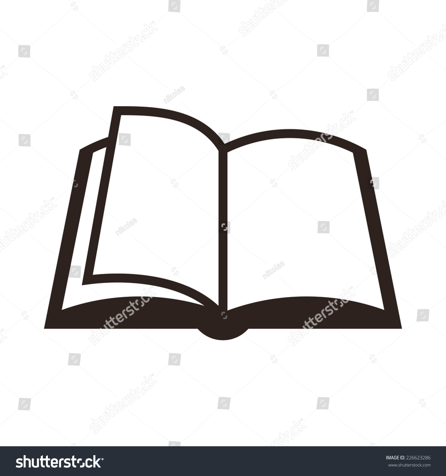 Book Icon Isolated On White Background Stock Vector (Royalty Free