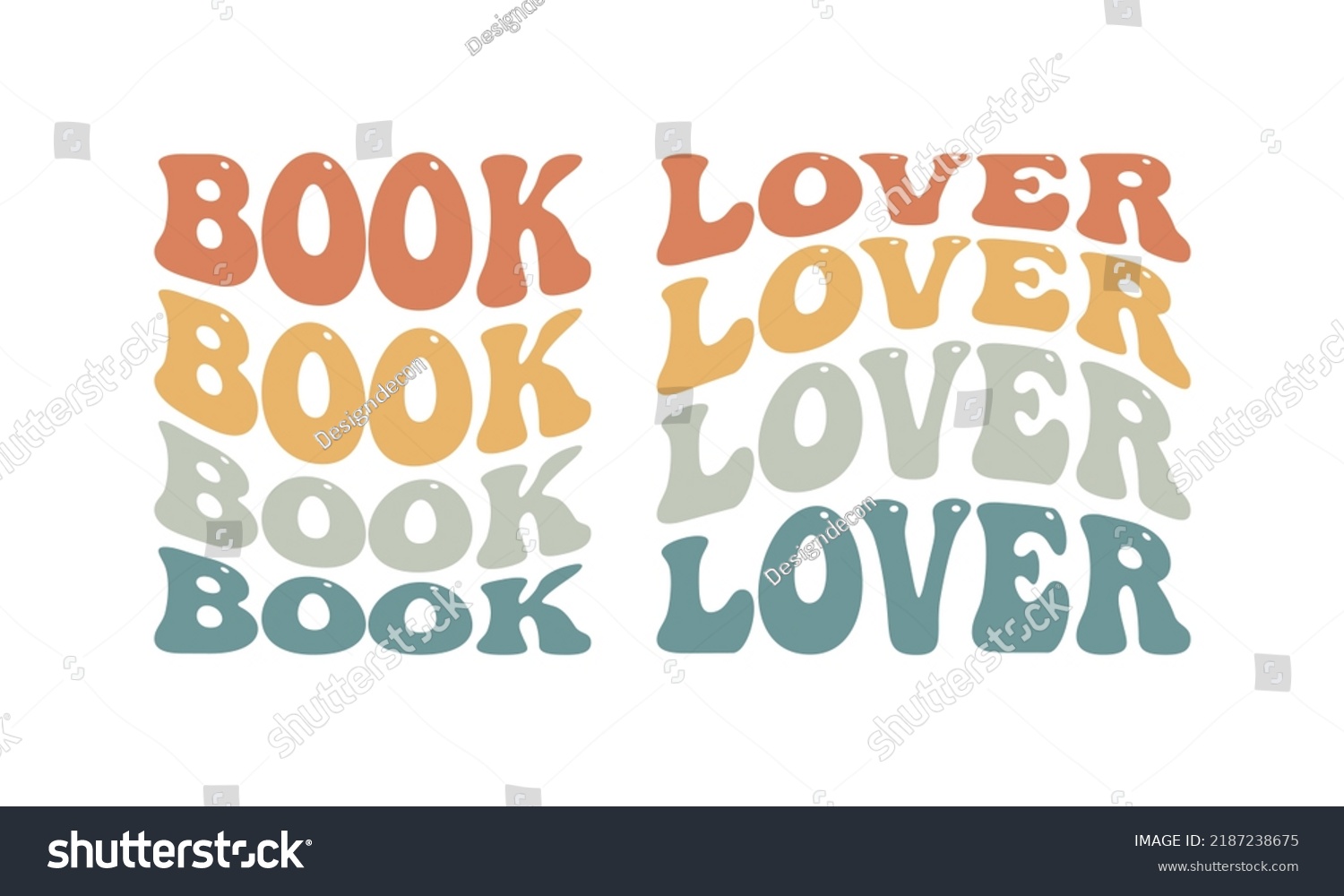 SVG of Book Lover Retro Reading wavy 3D typography Sublimation vector EPS on white background svg