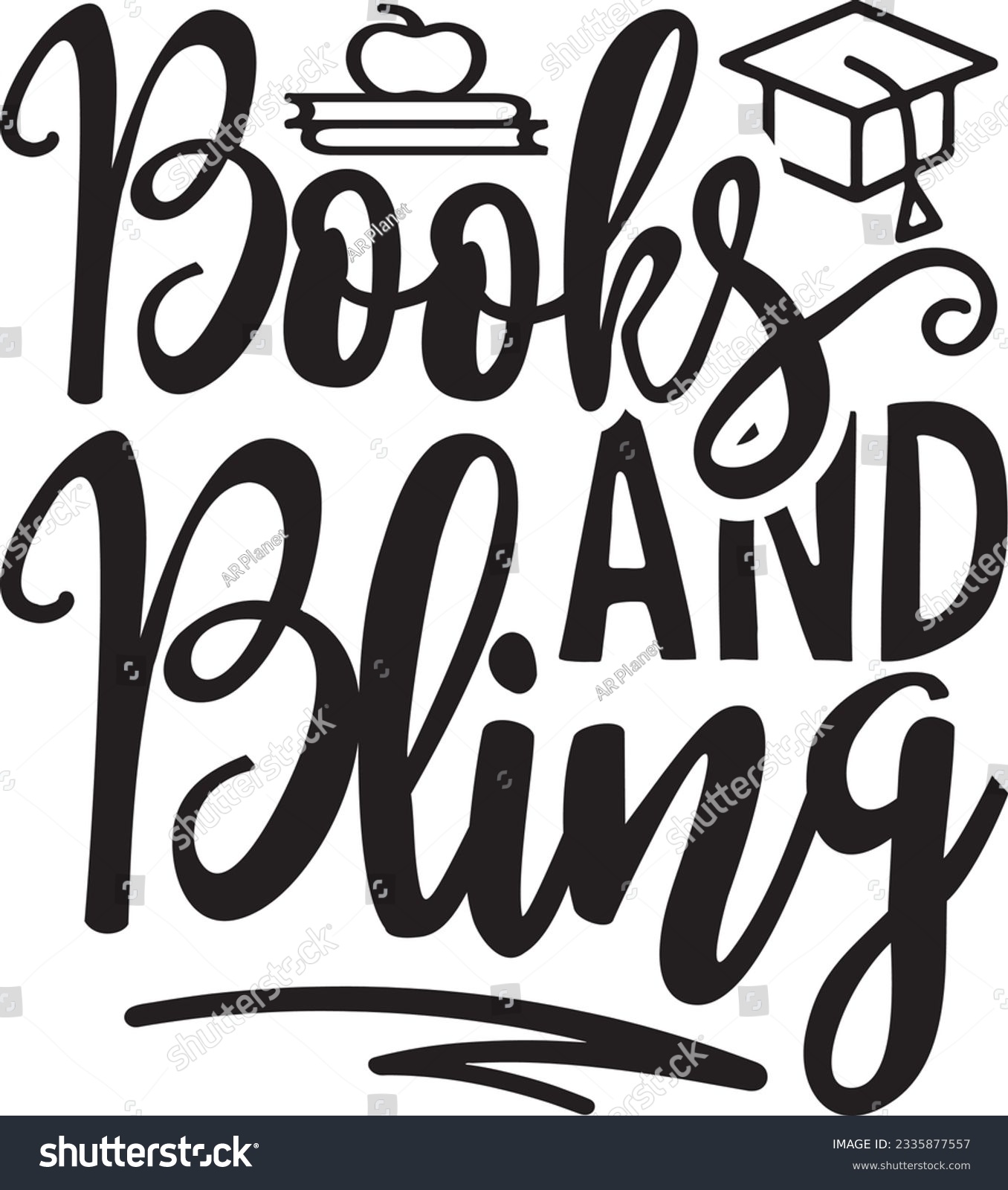 SVG of Books And Bling SVG Design svg