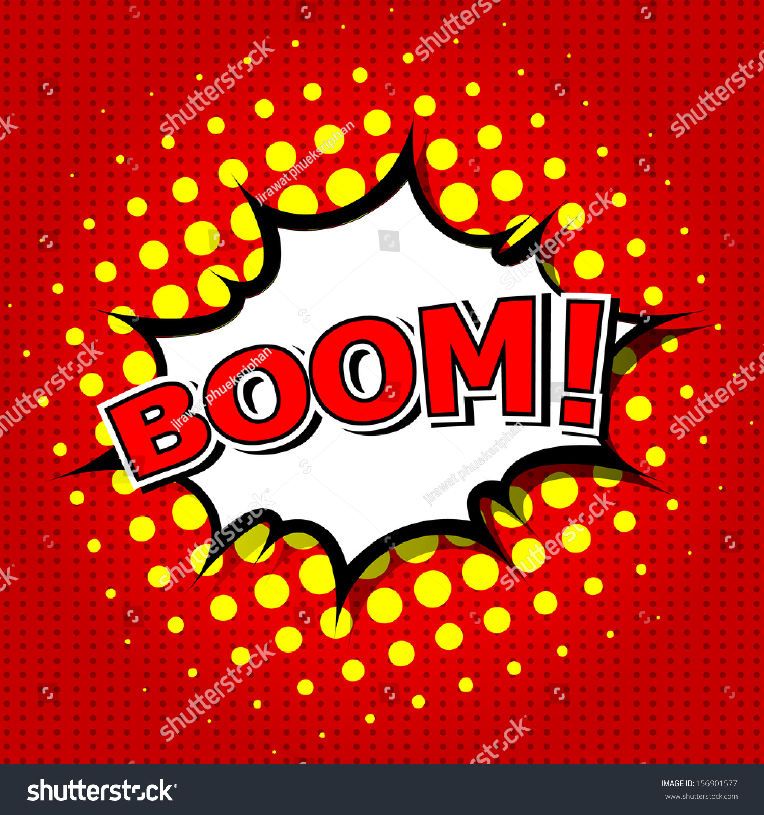 Boom! - Comic Speech Bubble, Cartoon Stock Vector 156901577 : Shutterstock