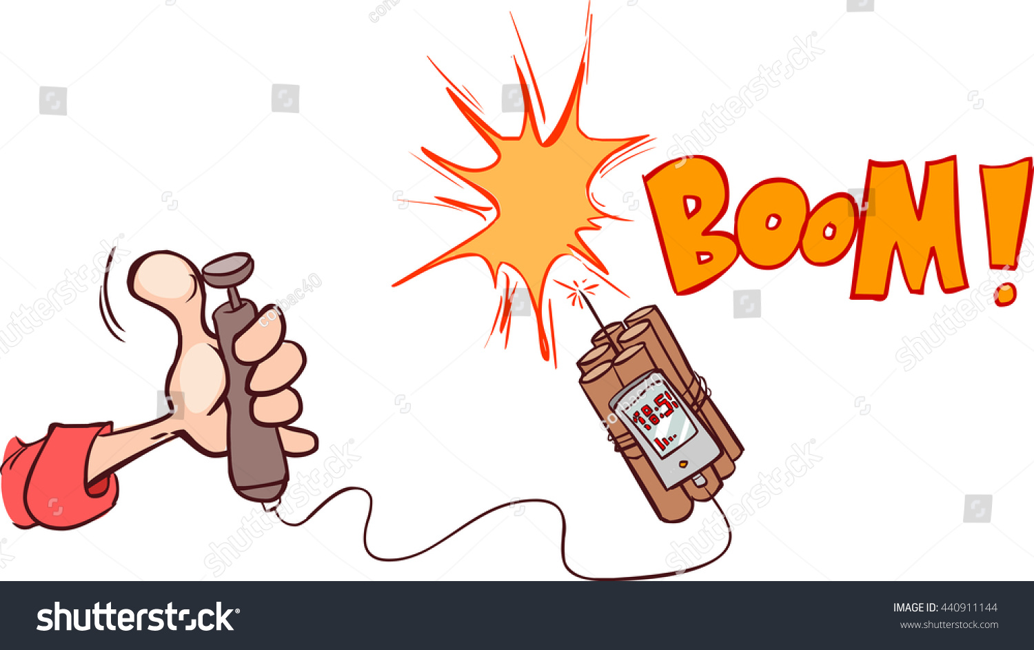 Boom Dynamite Comic Book Explosion Stock Vector Royalty Free 440911144