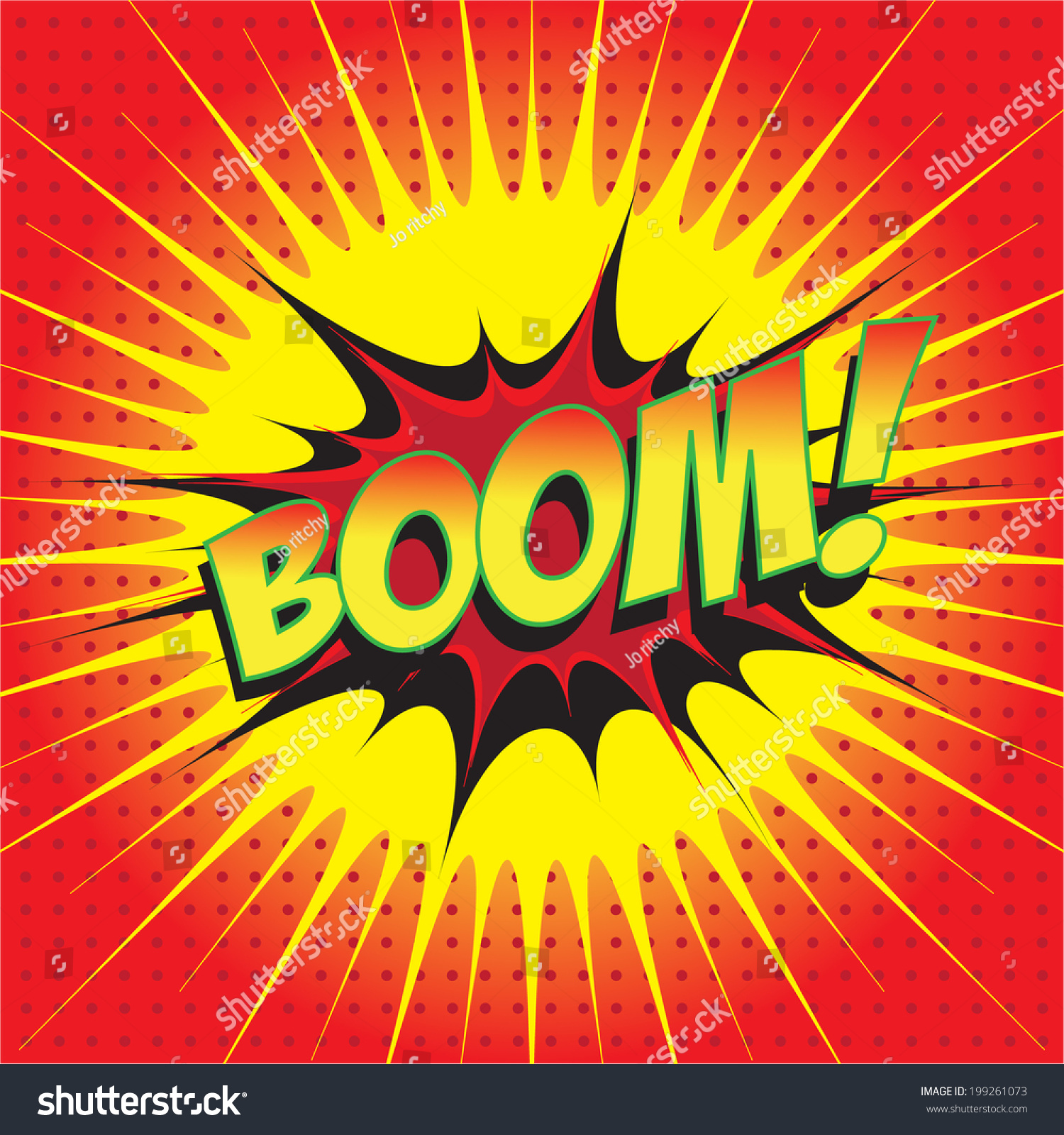 Boom Wording Comic Speech Bubble Pop Stock Vector 199261073 - Shutterstock