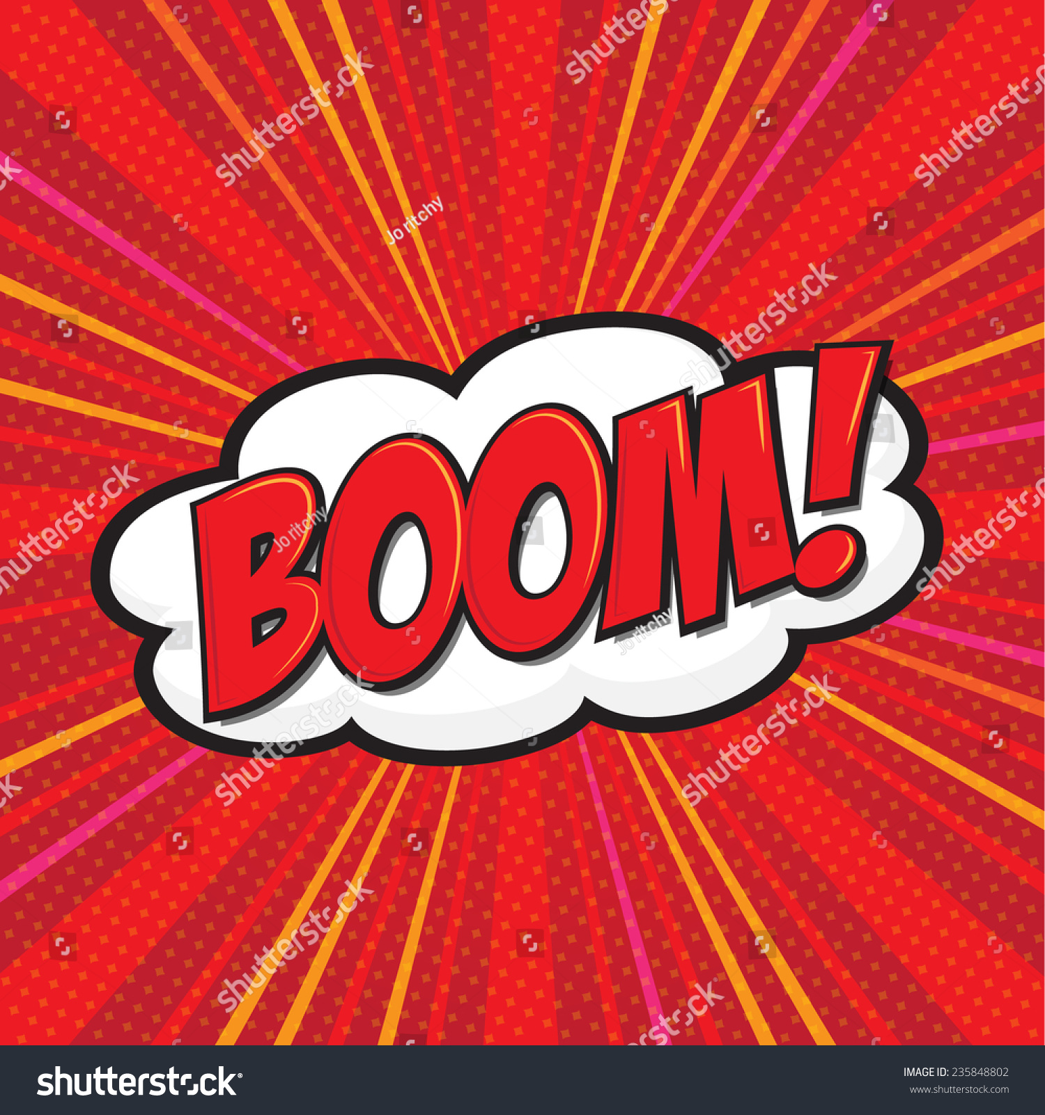 Boom Wording Sound Effect Set Design Stock Vector (Royalty Free ...