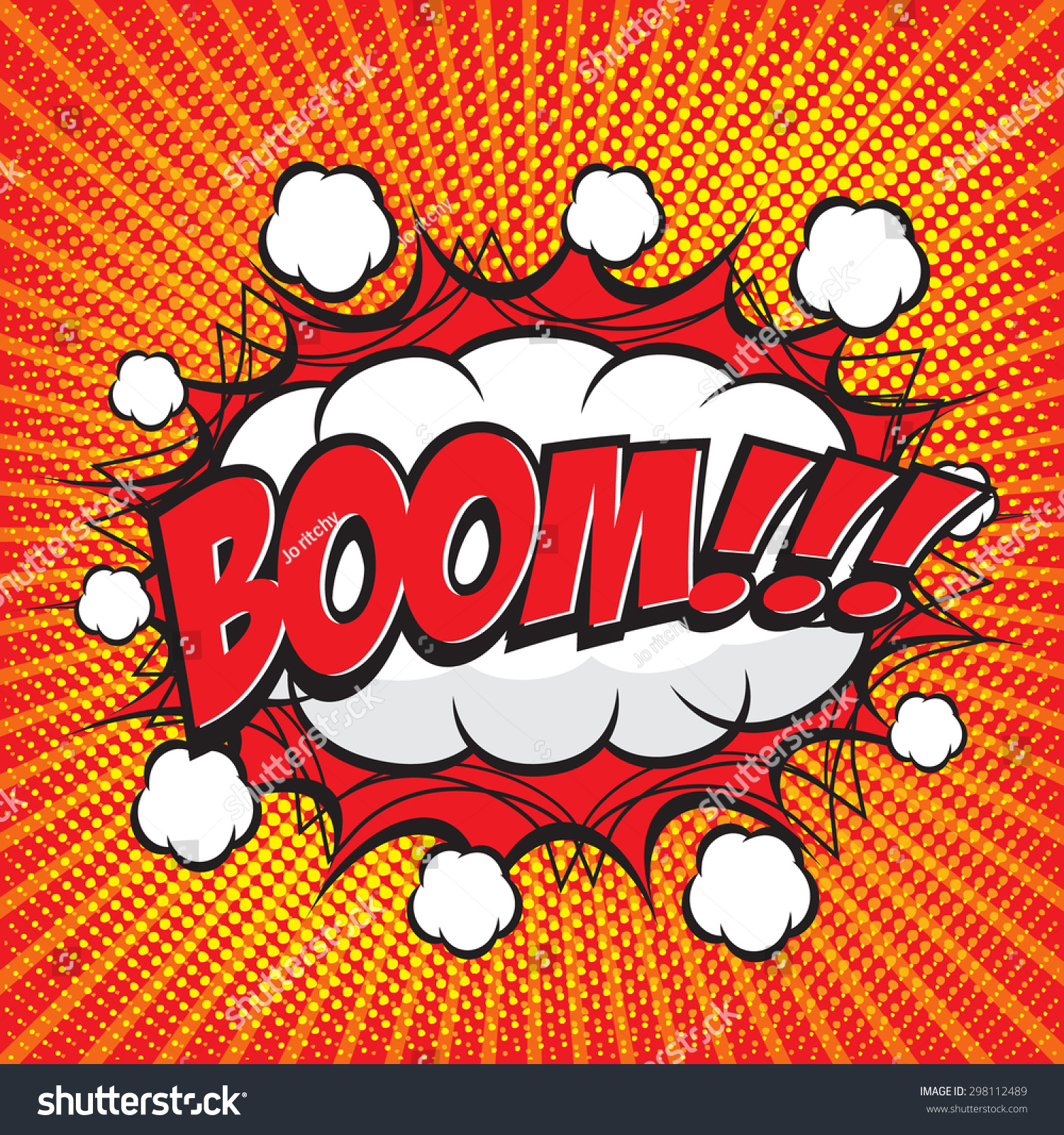 Boom Wording Sound Effect Set Design Stock Vector (Royalty Free ...