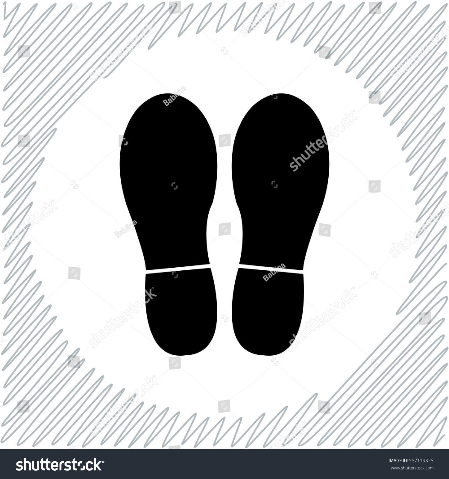 Bootprints Vector Icon Black Illustration Stock Vector (Royalty Free ...