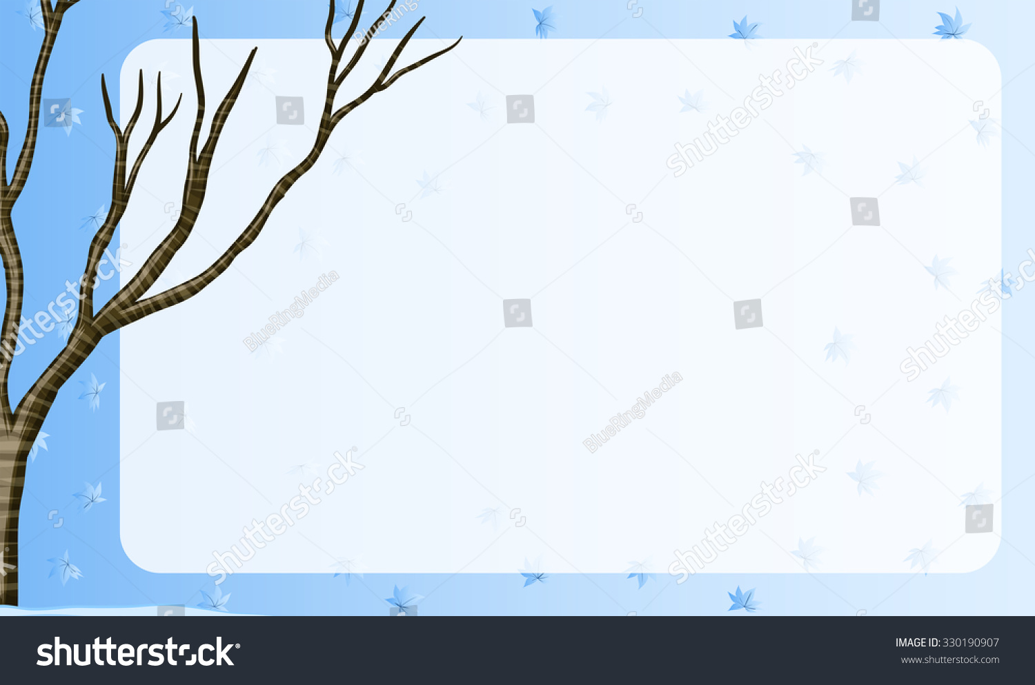 Border Design Branch Tree Illustration Stock Vector 330190907