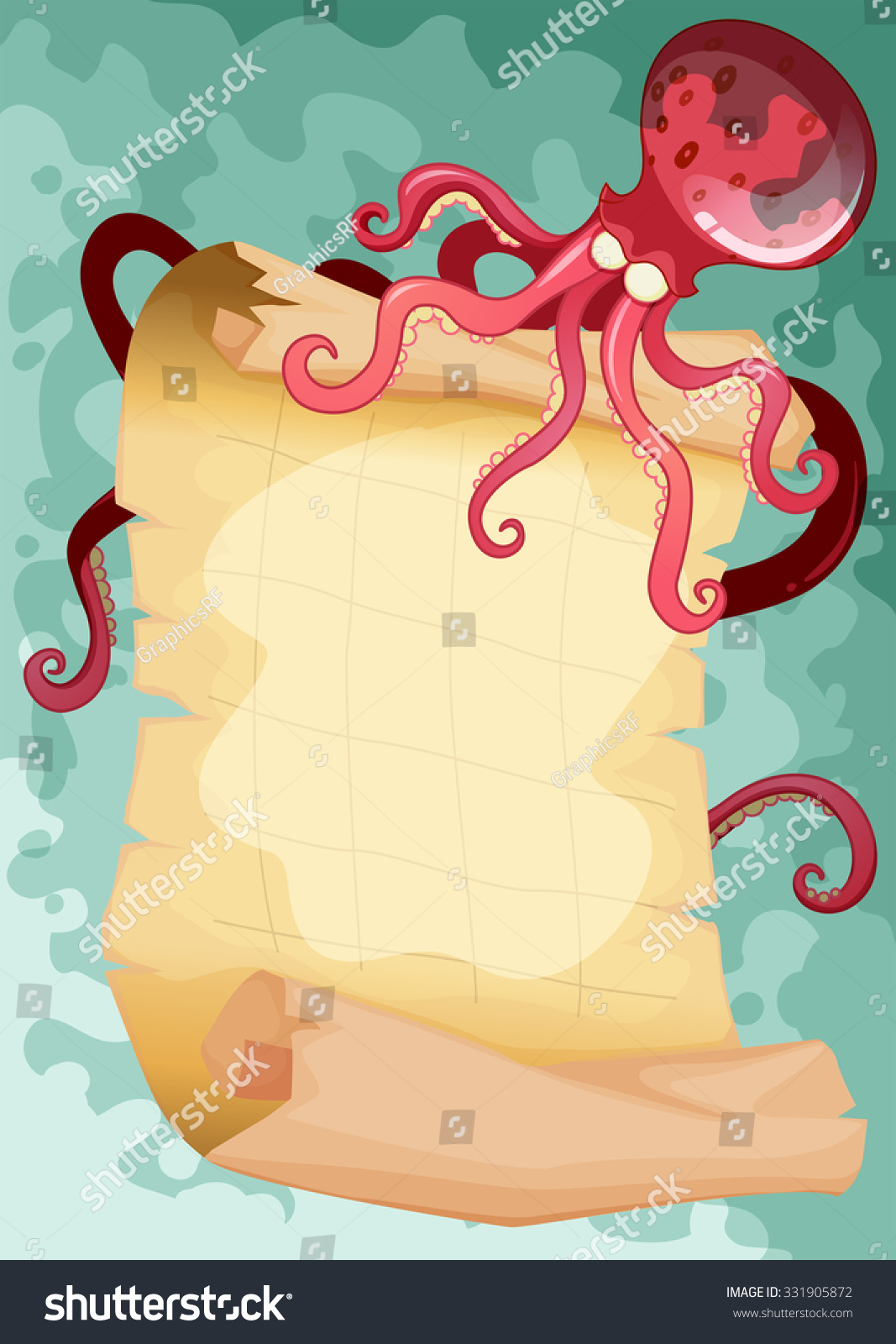 Border Design Octopus Illustration Stock Vector (Royalty Free) 331905872