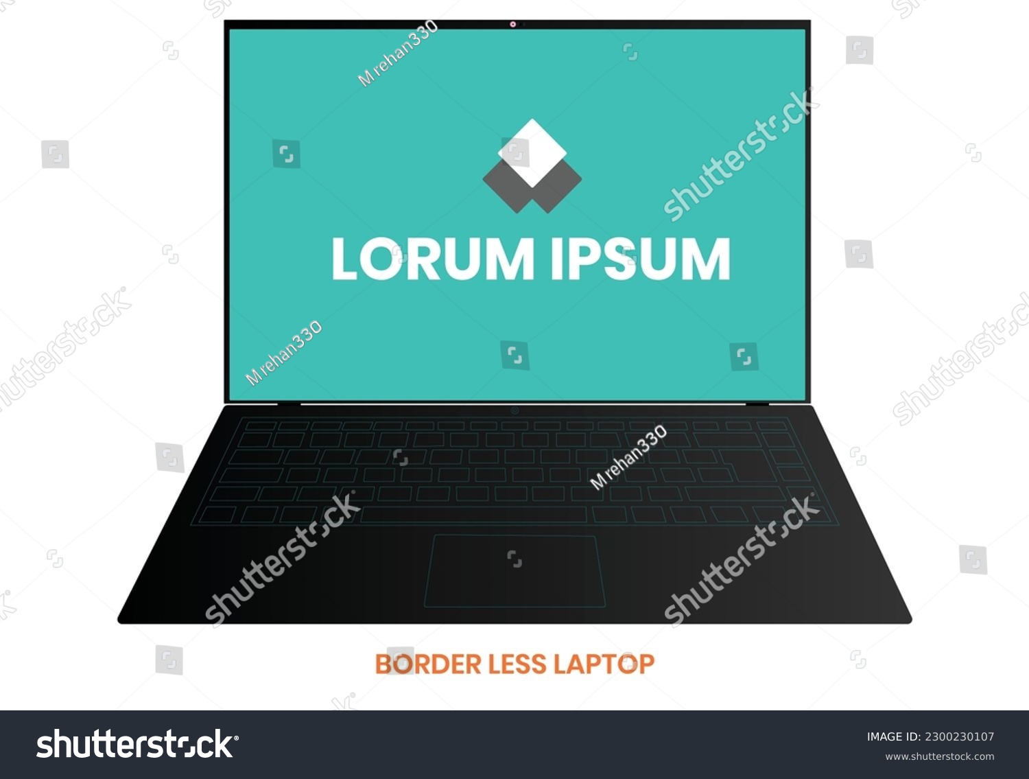 SVG of Border Less Laptop Vector Design  svg