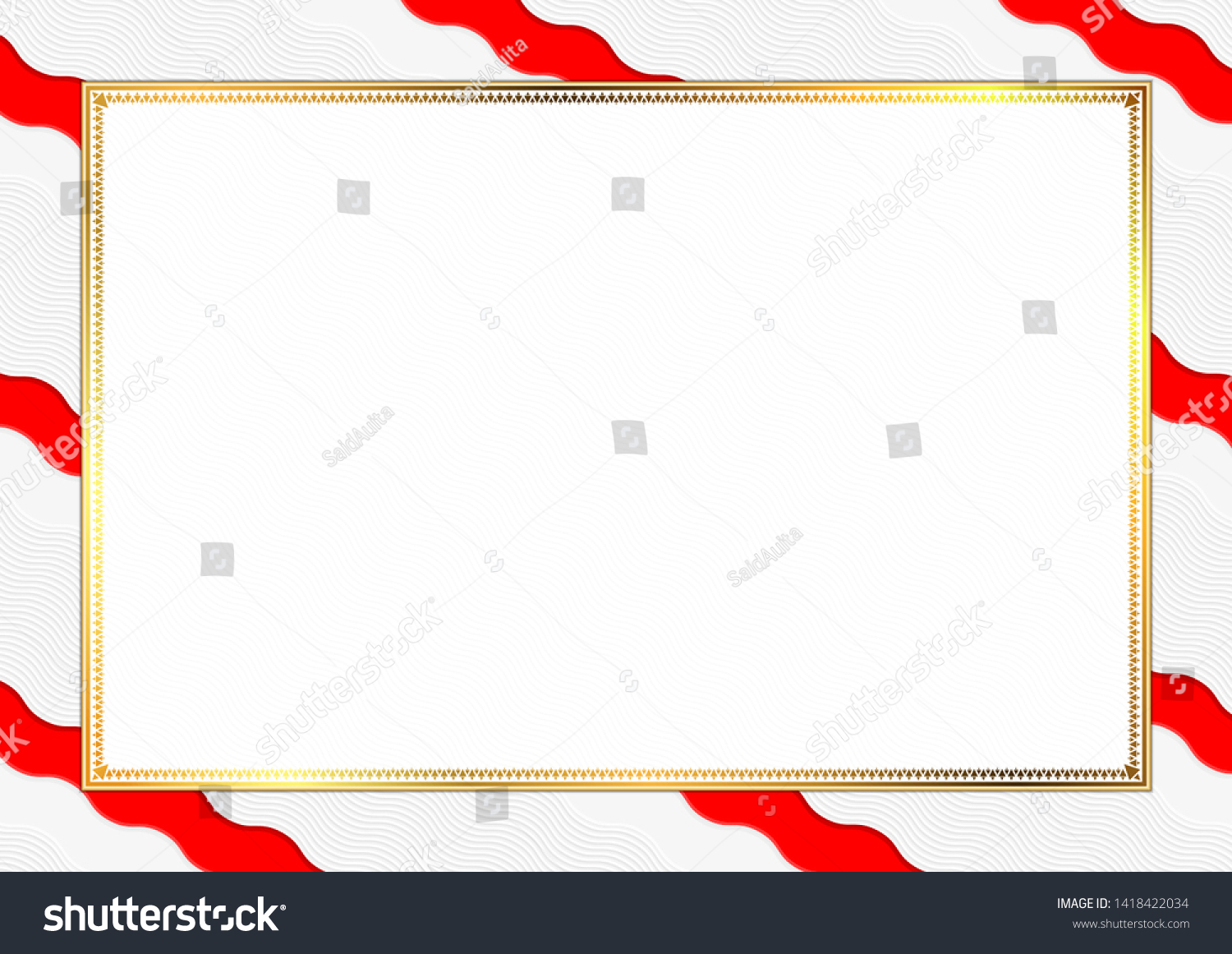 Border Made Indonesia National Colors Template Stock Vector (Royalty ...