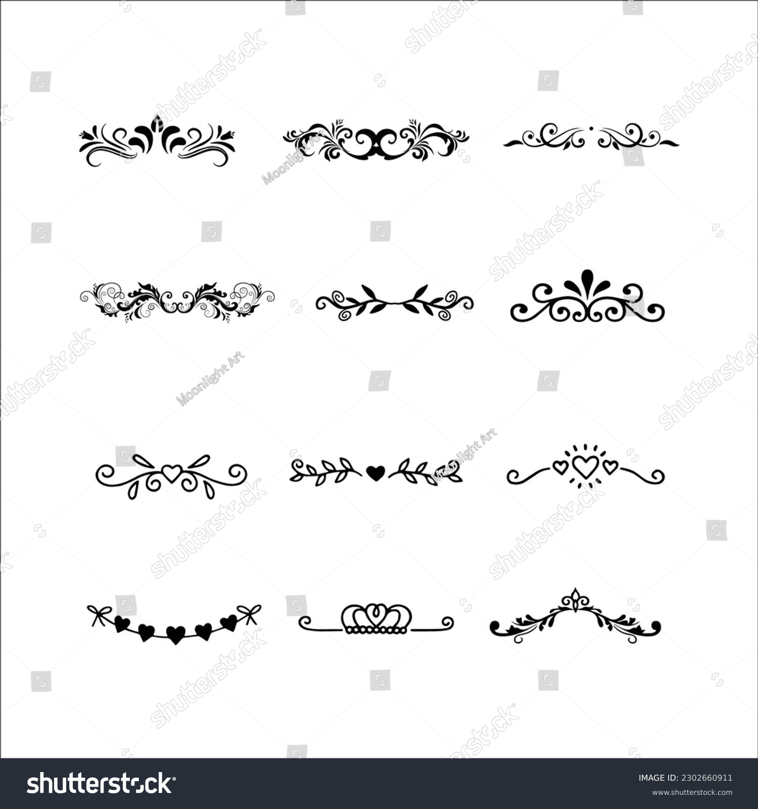 SVG of Border SVG Files for Cricut Filigree SVG Scroll SVG Swirl Design Elements Decorative Ornaments Bundle Flower svg Flourish Frame Swoosh svg