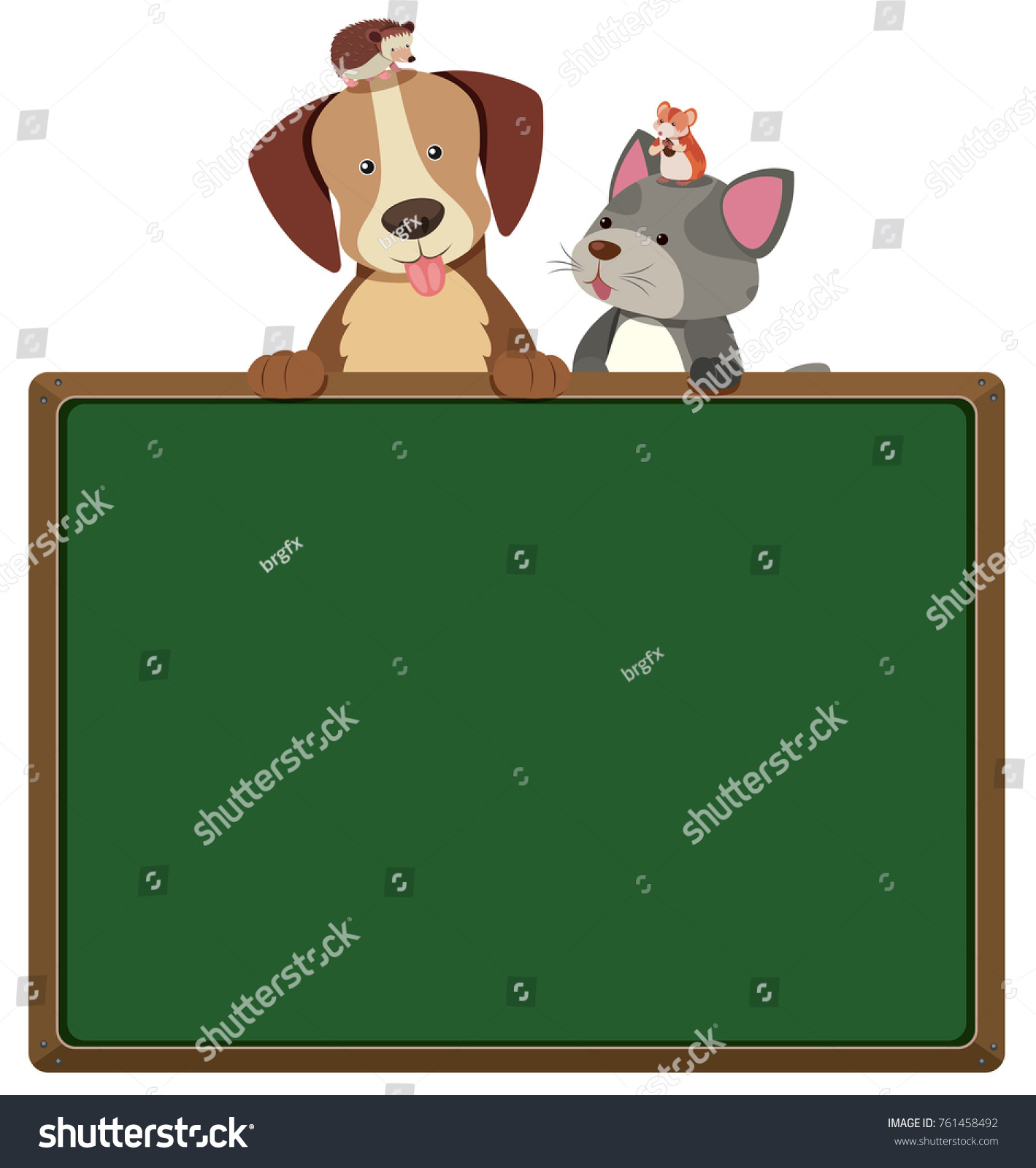 Border Template Cute Pets Illustration Stock Vector (Royalty Free ...