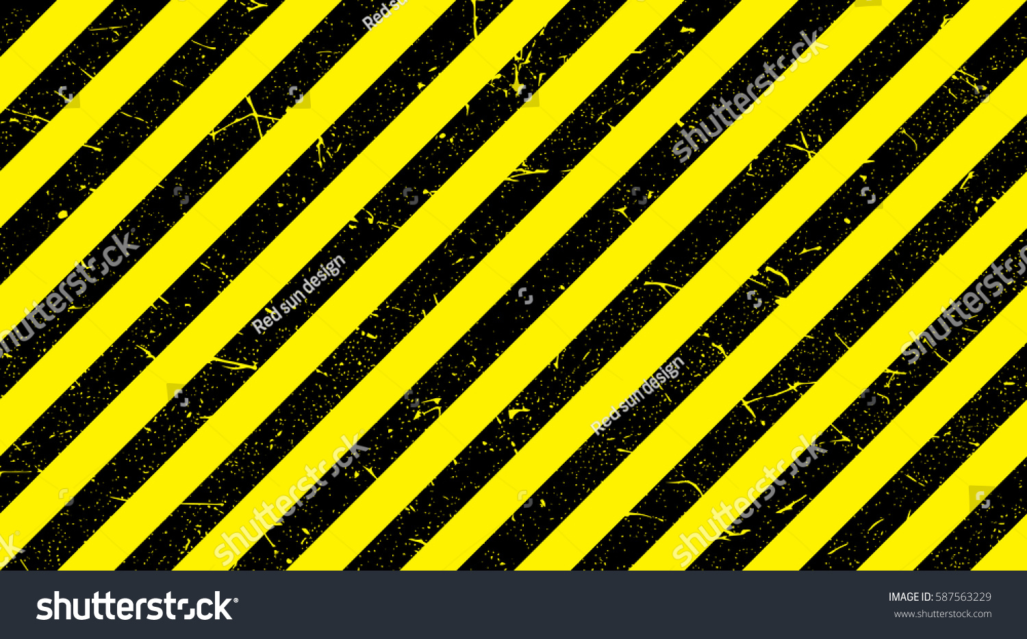 Border Line Yellow Black Color Caution Abstract Signs Symbols