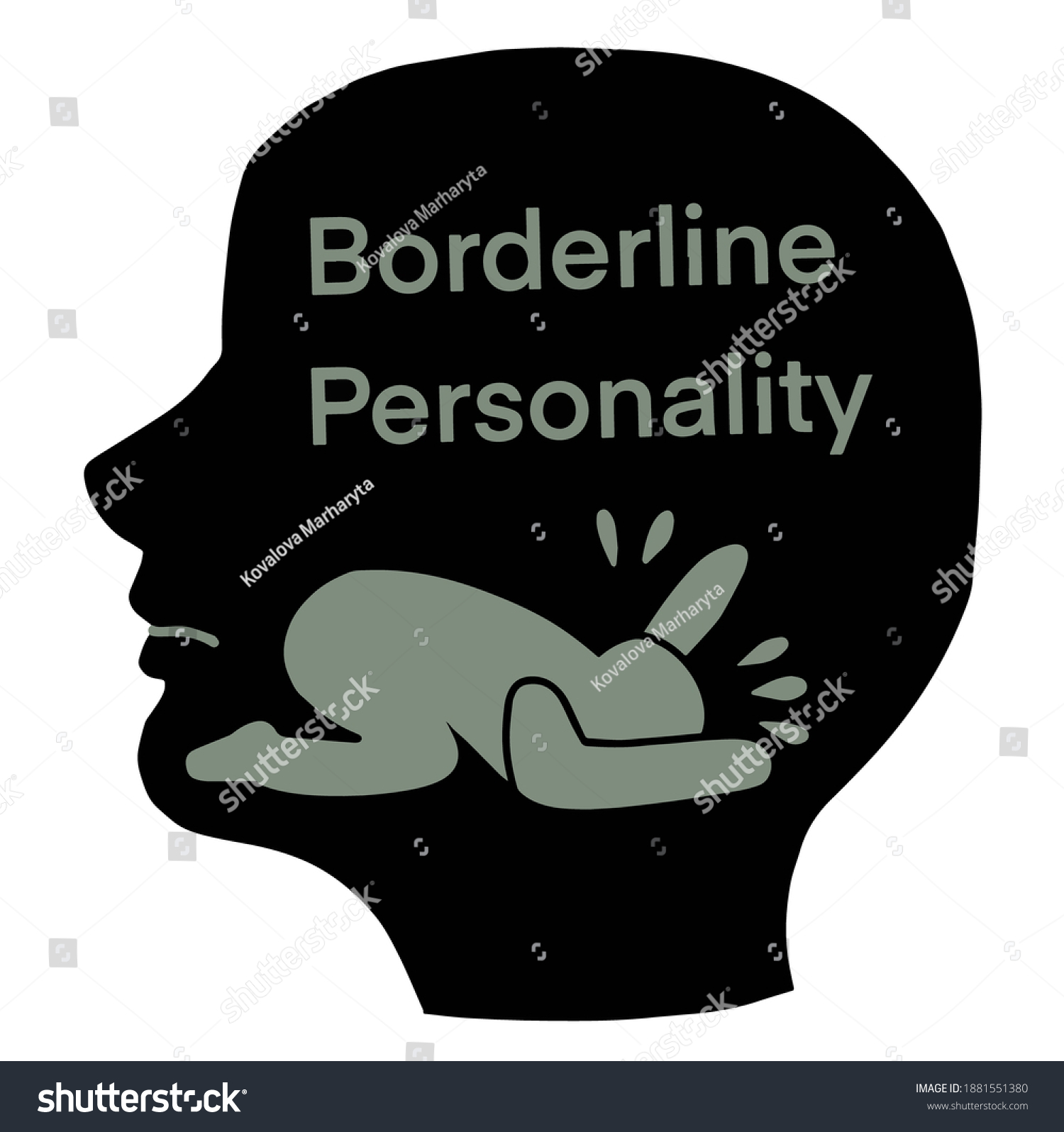 Vektor Stok Borderline Personality Disorder Bpd Signs Symptoms Tanpa Royalti 1881551380 5846
