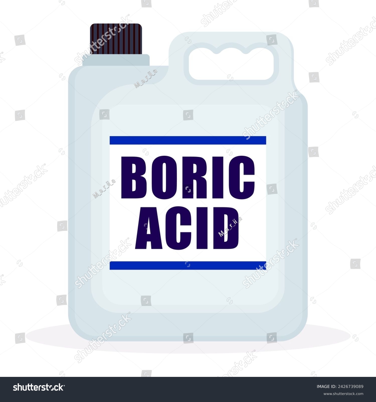 SVG of Boric acid in big container isolated on white background vector illustration svg